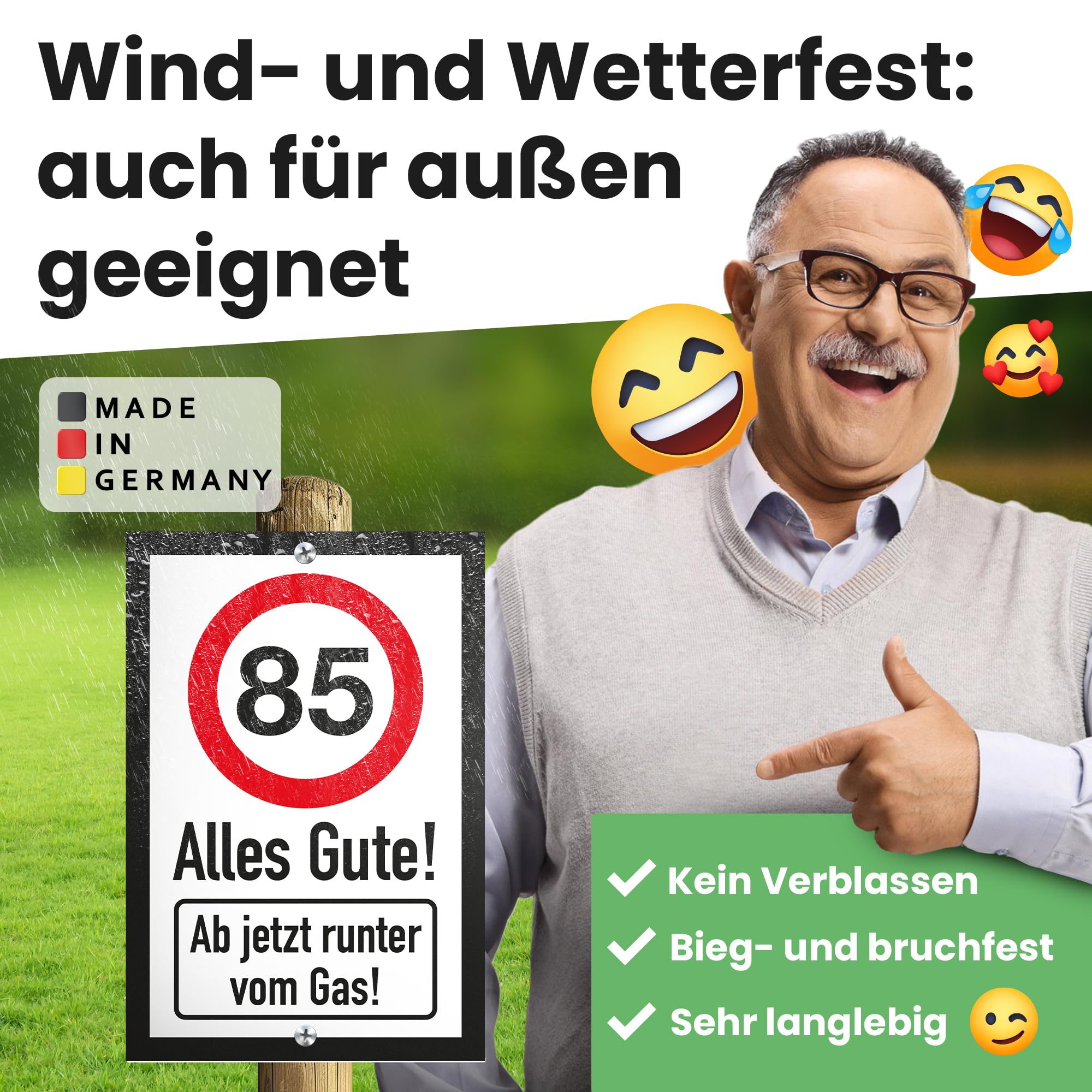 DankeDir! 80 Ans De Tout Bon - Runter Du Gaz - Cadeau D'anniversaire 80