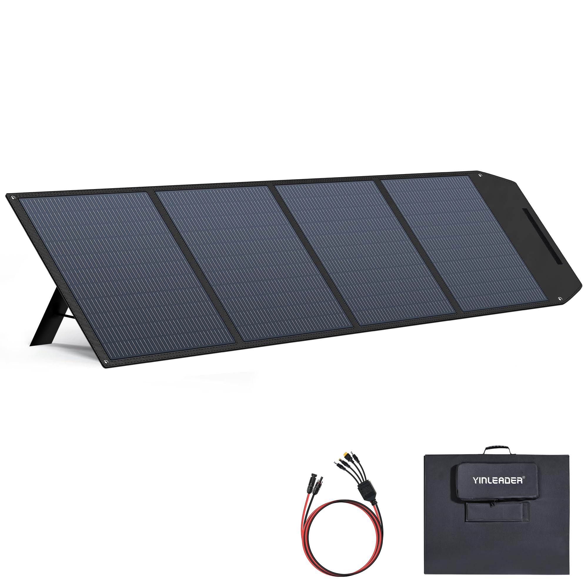 Módulo solar plegable de 300 W, cargador solar con IP64, resistente al agua, 22,5 % de eficiencia de conversión, cargador portátil, panel solar para campistas, RV para exteriores