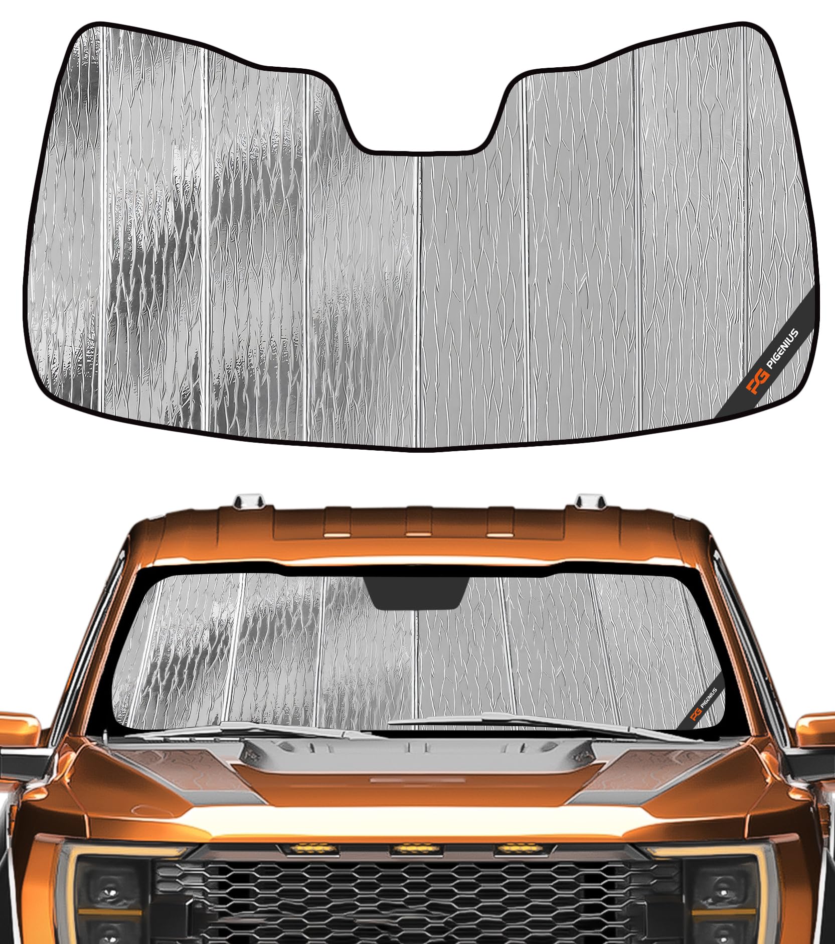 Pigenius Windshield Sun Shade for Ford F-150 2021-2026 Front Window Sunshade - AstraGuard
