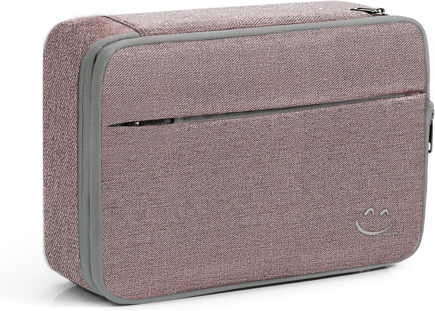 Travelkin Large Cord Organizer Travel, Electronic Organizer Travel Case, Expandable Cable Organizer Bag For Cords, Chargers Phone, Usbs, Tablet (Up to 10"), SD Card (Pink)