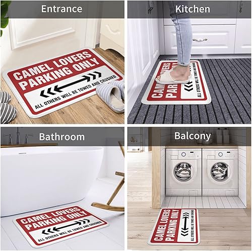 Miniatura 5 de Welcome Mat Outdoor Funny Camel Lovers Parking Only Rug Bar Decor for Home Mat Shoes (Size 65X90CM)