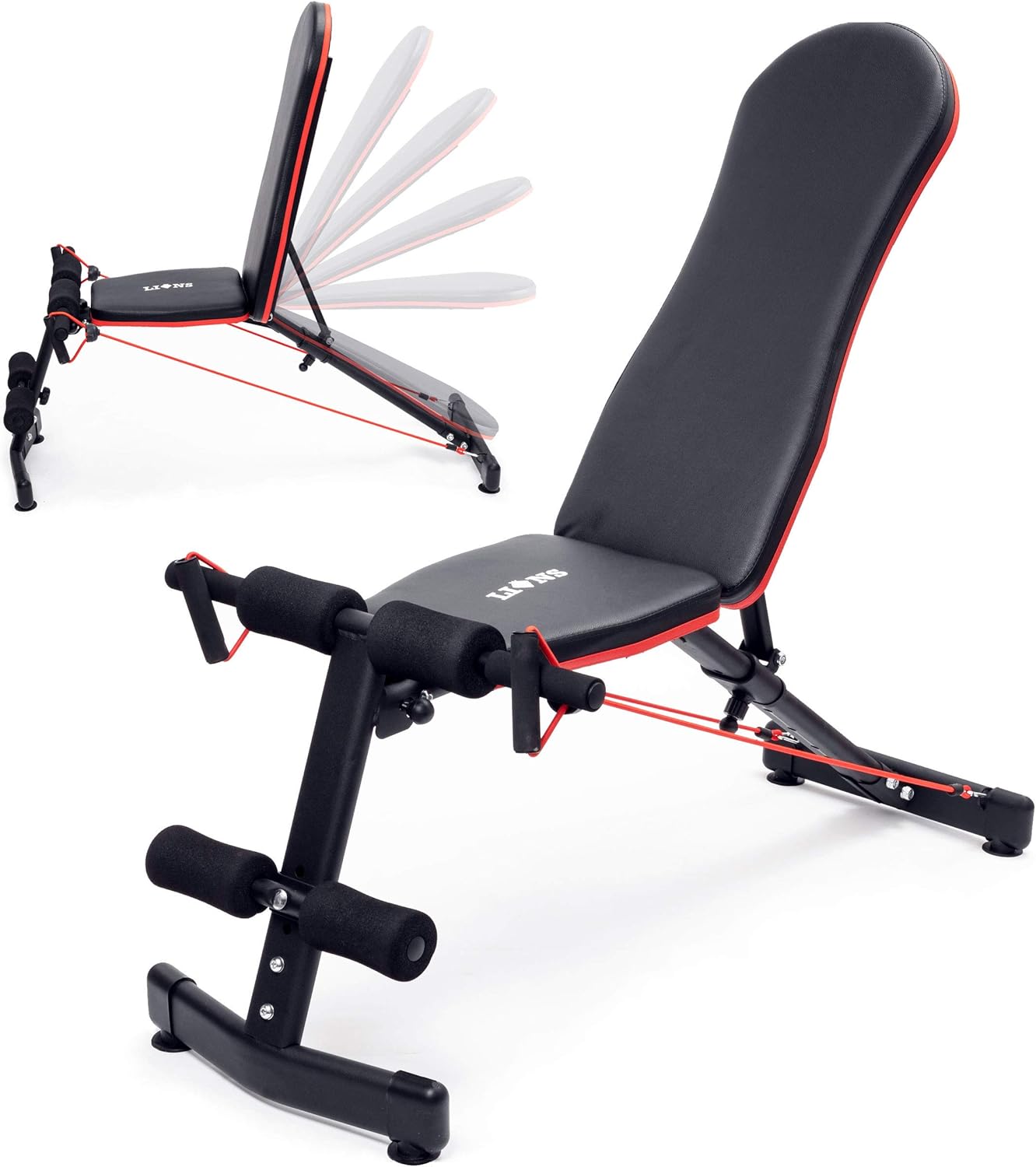 Lions Adjustable Gym Bench Foldable Home Gym Exercise Weight Workout