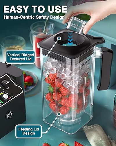 Miniatura 4 de WantJoin Vasos de licuadora comerciales profesionales, solo para WantJoin K90 Blender Shield, carcasa de sonido silenciosa, 2200 W, industrias,