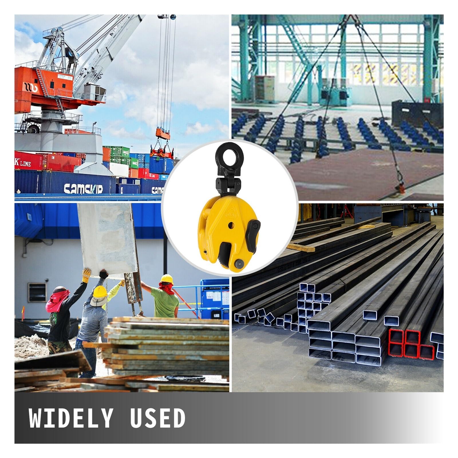 0,8T - 2T Vertikaler Plattenklemmbacken-Öffnungs-Stahlblechheber in Industriequalität for Stahlfabriken und Baustellen(1 Ton)