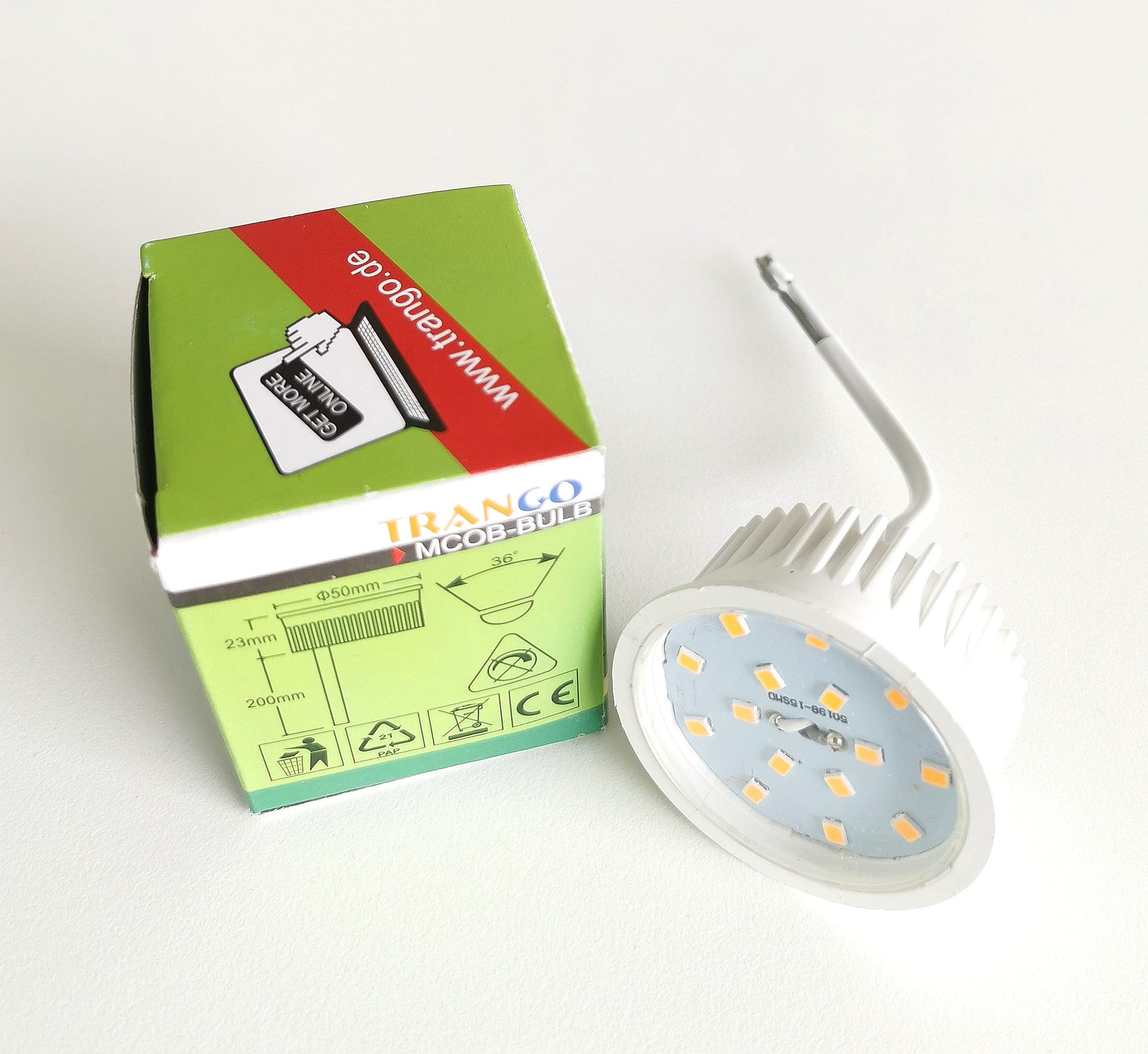 Trango Set di 3 faretti LED IP65, 6729IP65-039MO, in alluminio spazzolato, con 3 x 5 Watt, 3000 K, modulo LED ultra piatto, per bagno, doccia, faretti da incasso, faretti da soffitto, lampada da bagno