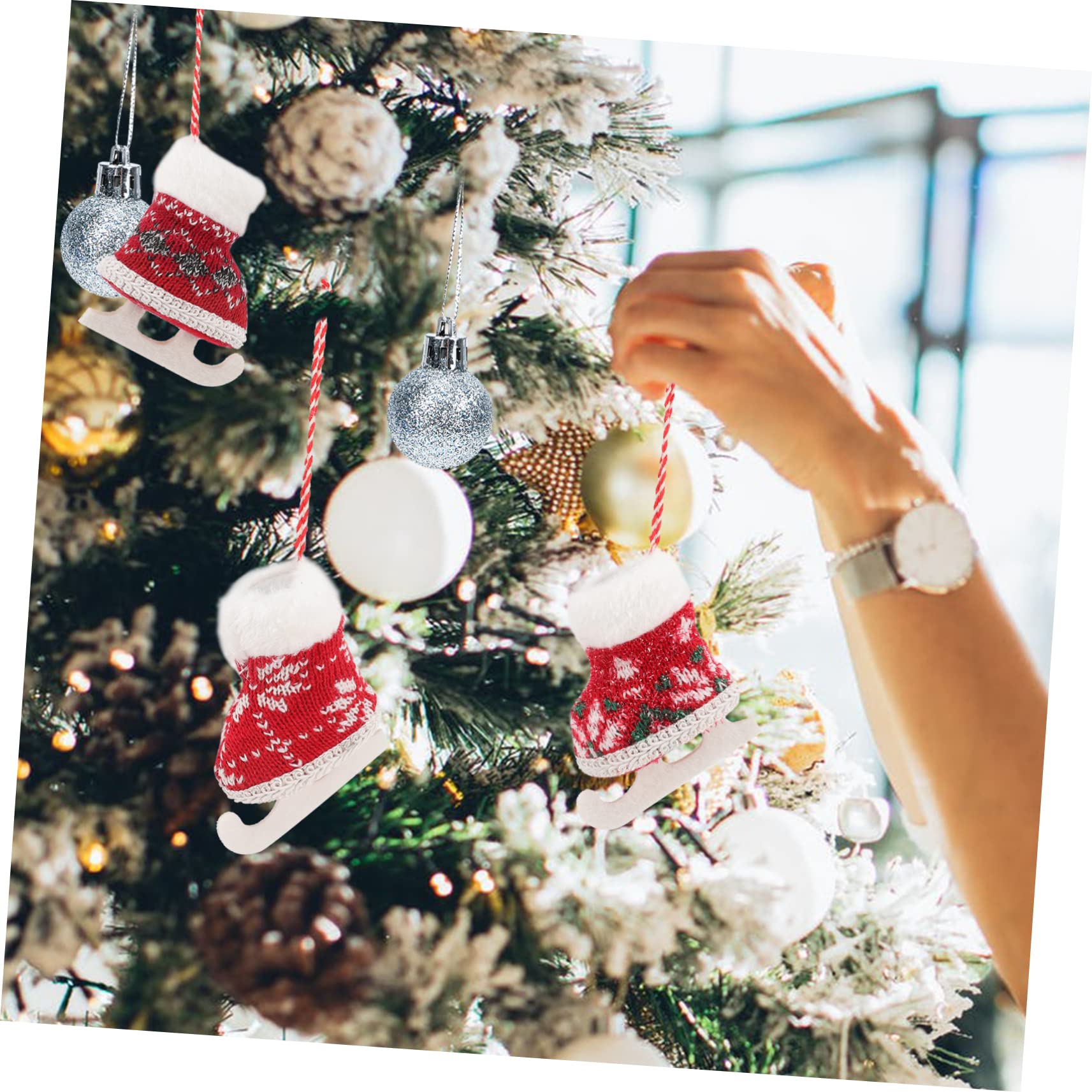 IMIKEYA 20 STK Weihnachtsbaum-anhänger Weihnachtsschmuck Zum Aufhängen Weihnachtsbaum Weihnachtsgeschenkanhänger Weihnachtsstrumpfdekoration Christbaumschmuck Baumwolle