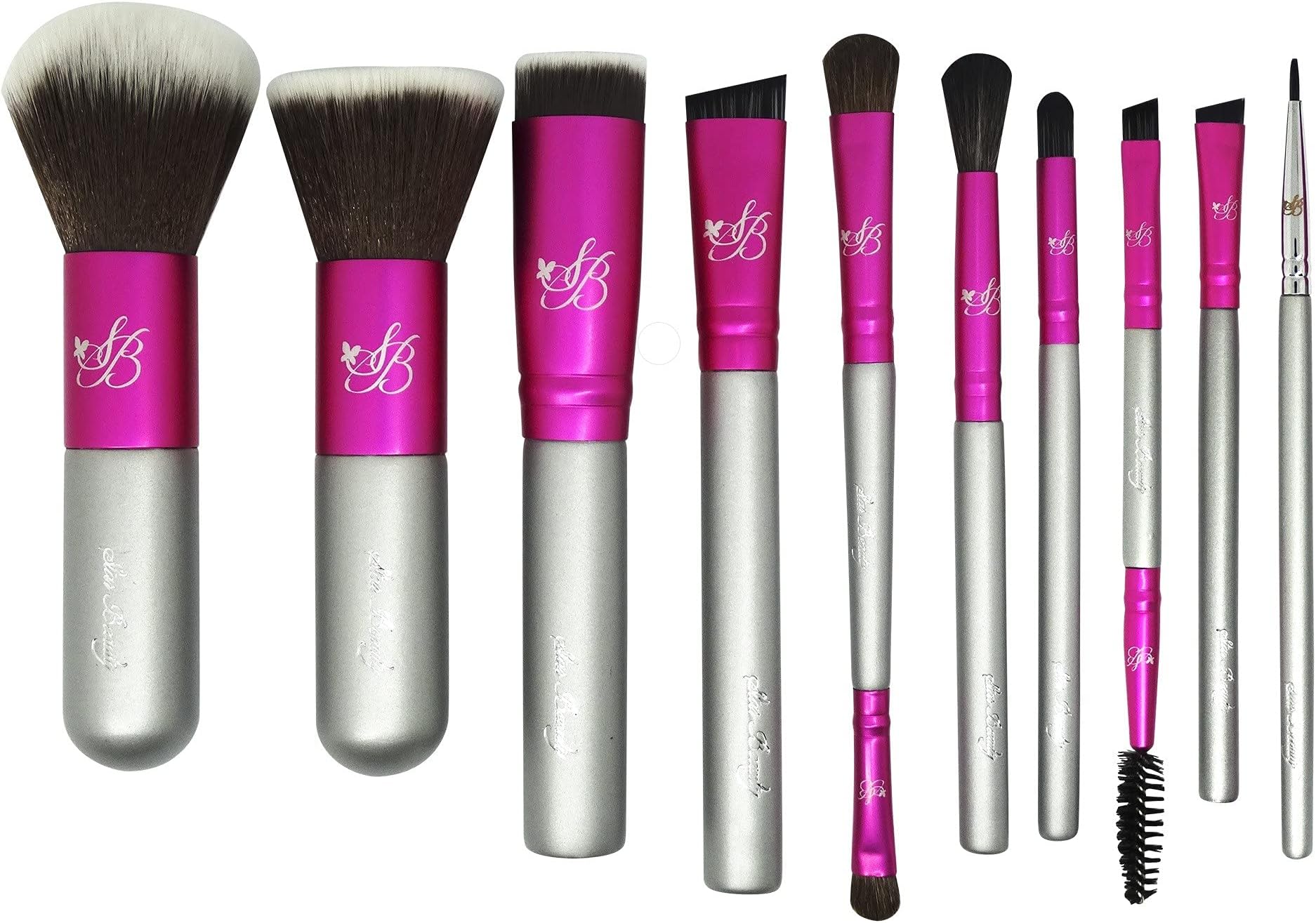 Makeup Travel Brush Set Brushes - Small Hard TRAVEL CASE INCLUDED Premium Essential Brushes For Traveling Application Of Powder Blush Foundation Eye Liner Eye Shadow Concealer and Contour Definition