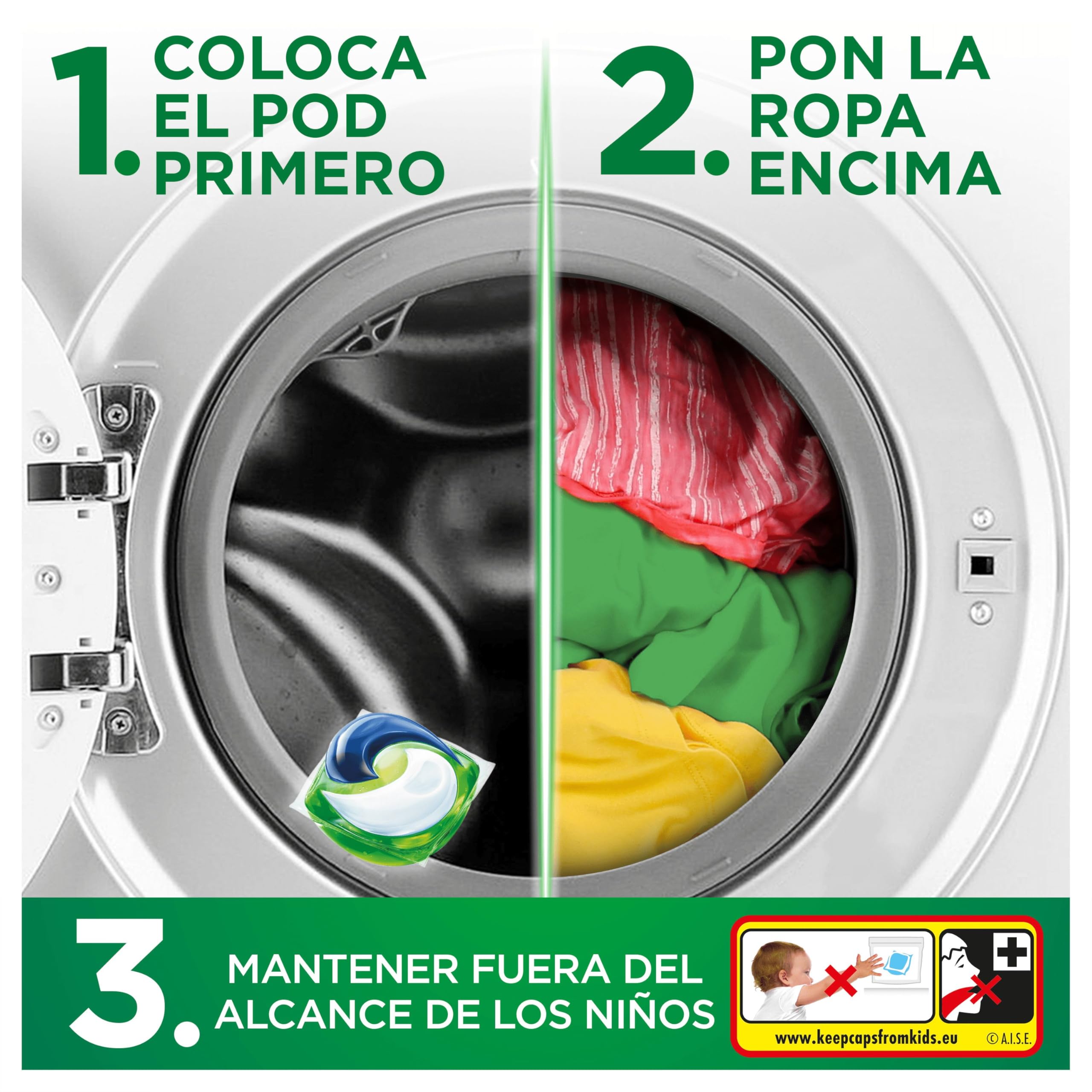 ARIEL PODS Platinum Detergente Lavadora Liquido 76 Capsulas/Pastillas, Jabon Extra Poder Quitamanchas, Limpieza Profunda