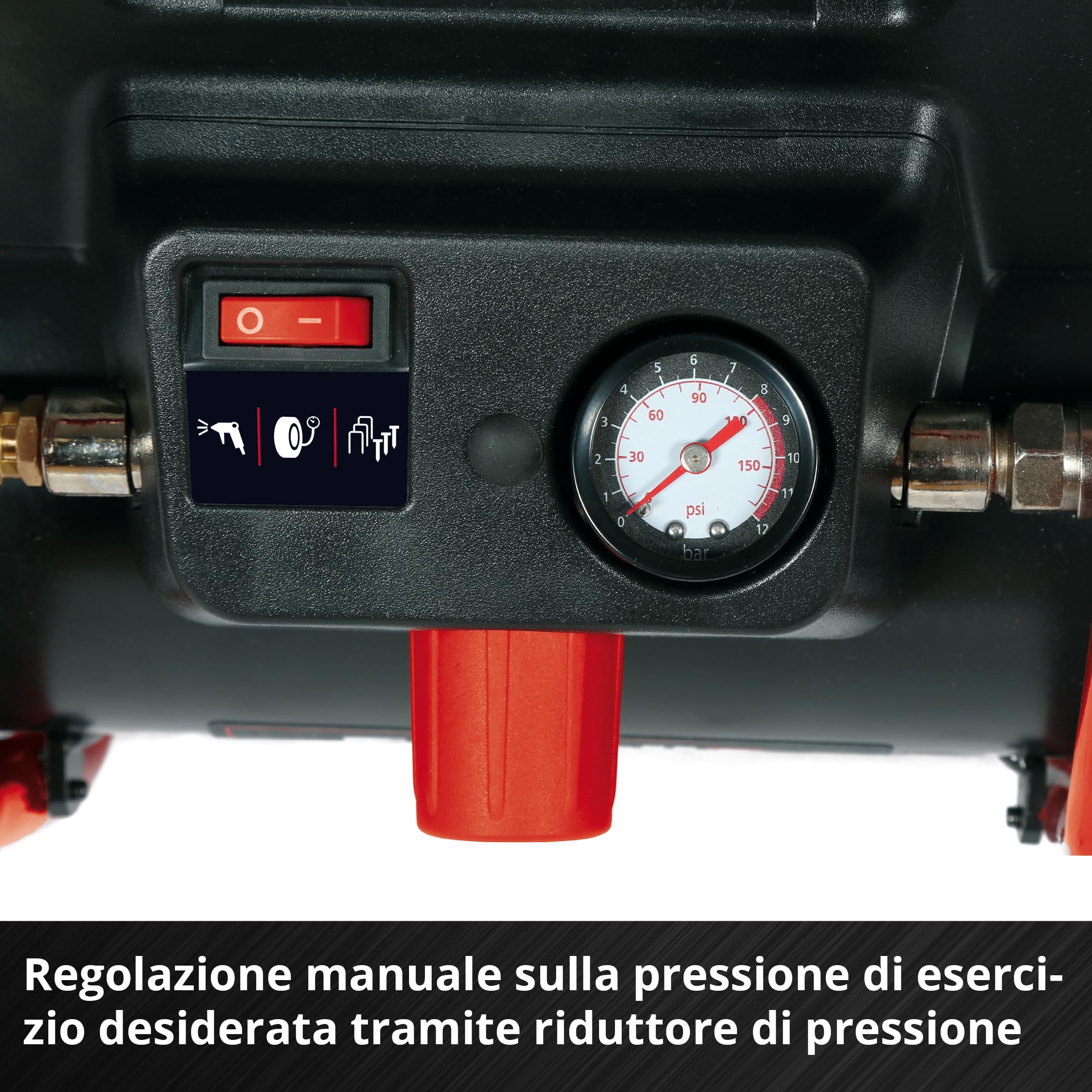 Einhell TE-AC 36/150 Li OF-Solo Compressore a Batteria 36 V 8 bar Serbatoio 6 l Aspirazione 150 l/min Senza Olio