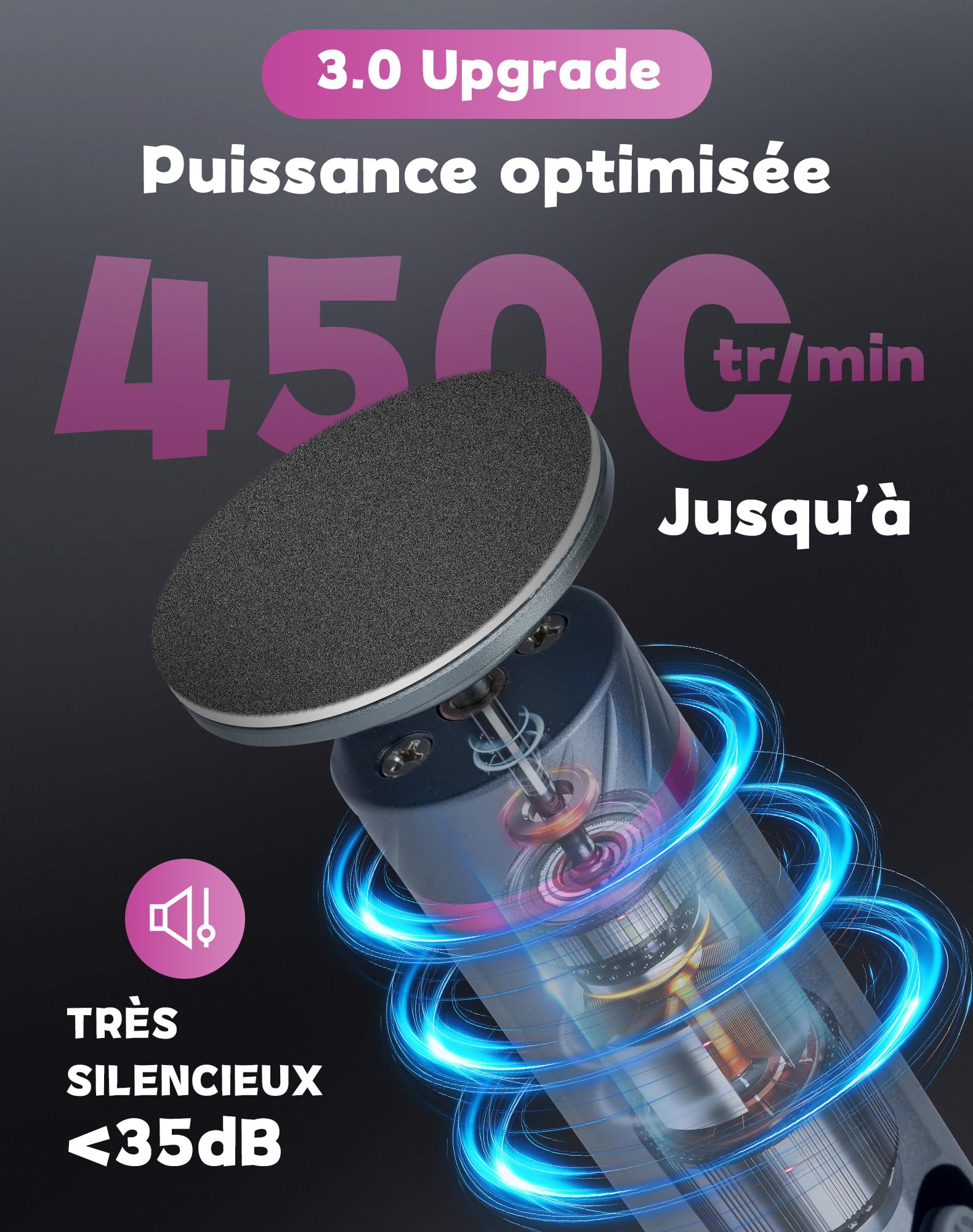 5 en 1 Rapeuse Pieds Électrique Ponceuse Pieds Electrique Râpe Pied Pédicure Rappe Pieds Lime HoneyGlow 9 vitesses réglables 4500tr/min Rechargeable 2000Mah Anti-Callosités(Gris)
