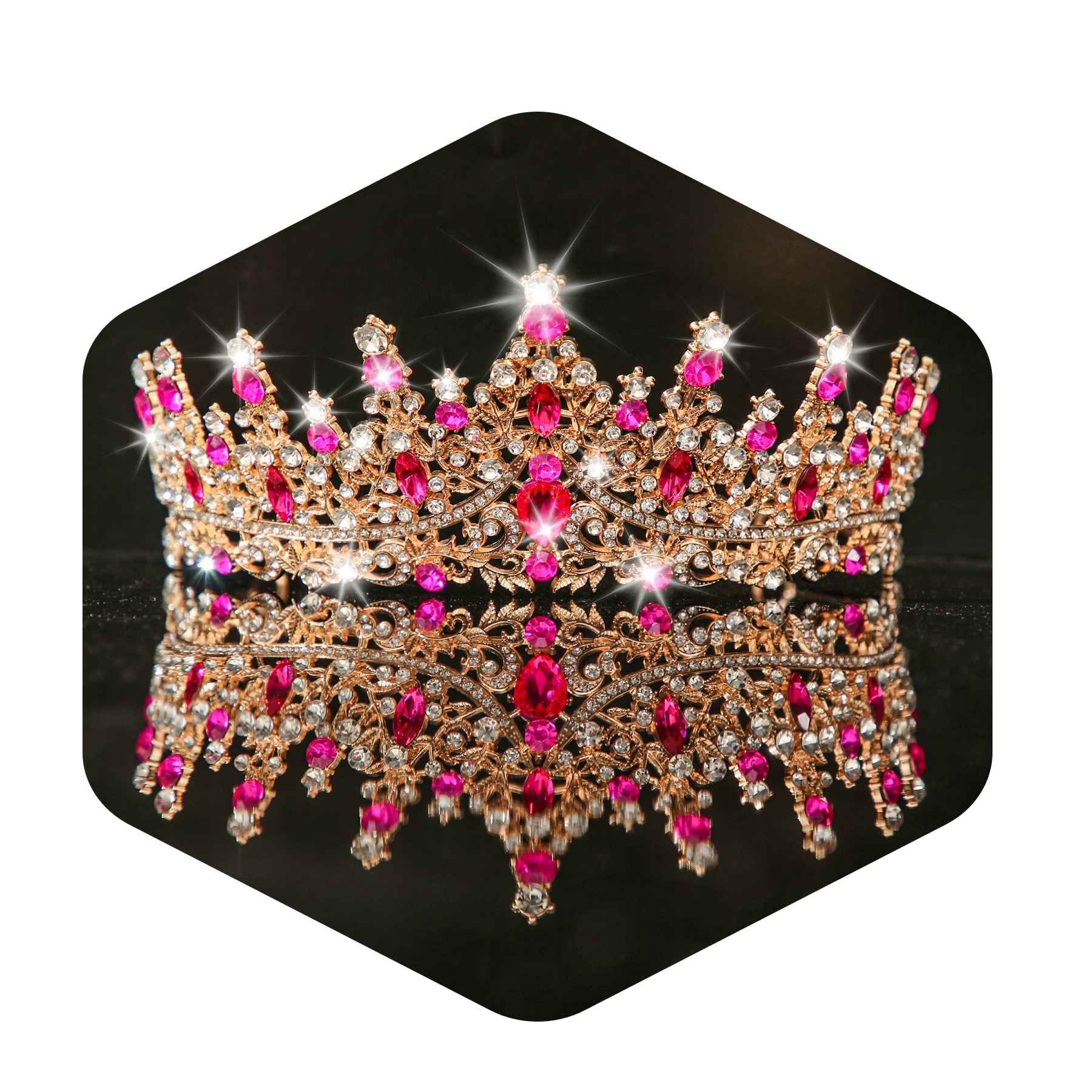 Kamirola Crystal Crowns and Tiaras Headband for Women Birthday Party Wedding Prom Bridal Halloween （TR19）