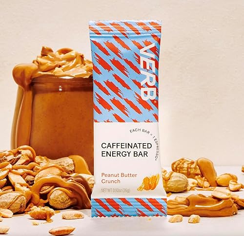 Miniatura 10 de Verb Energy - Barras nutritivas con cafeína de galletas y crema, barra energética baja en azúcar de 110 calorías, aperitivos veganos, sin gluten,