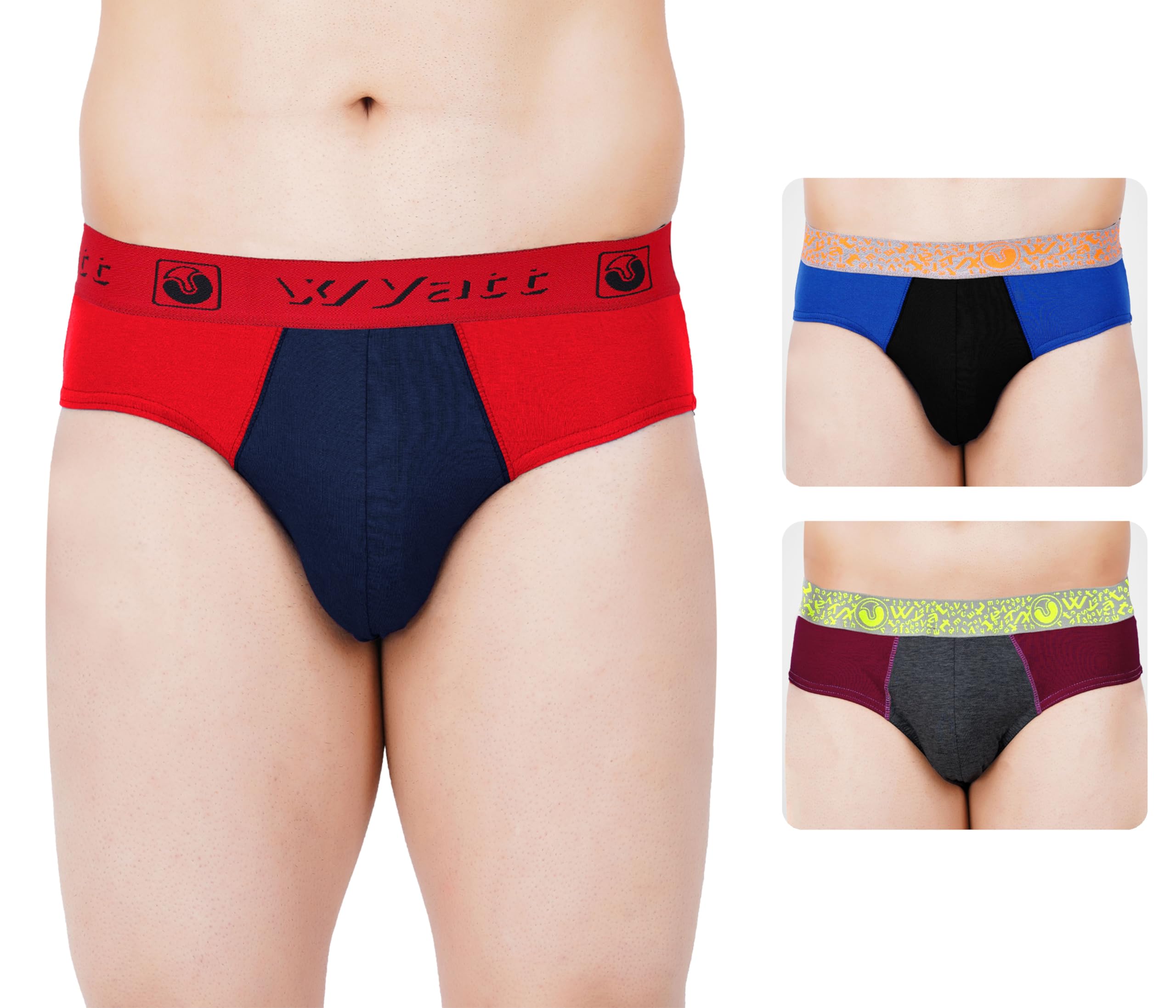 wyatt Mens Regular Cotton Blend Brief (Pack of 3)-picture-20