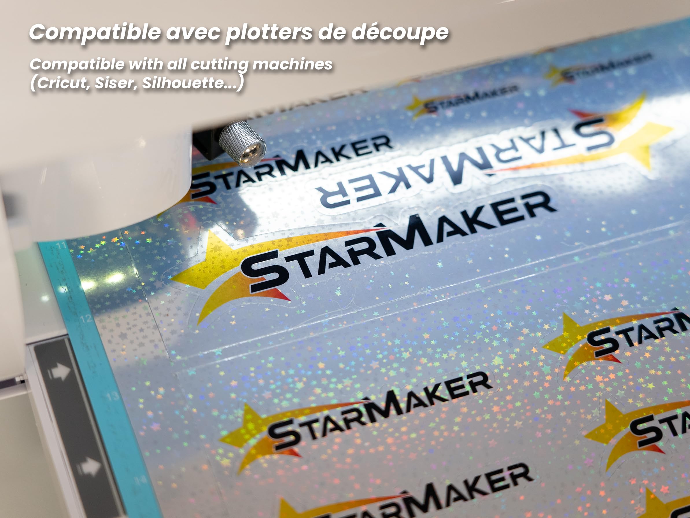 Papier adhésif vinyle holographique A4 10 feuilles, autocollant étanche pour imprimante jet d'encre et plotter