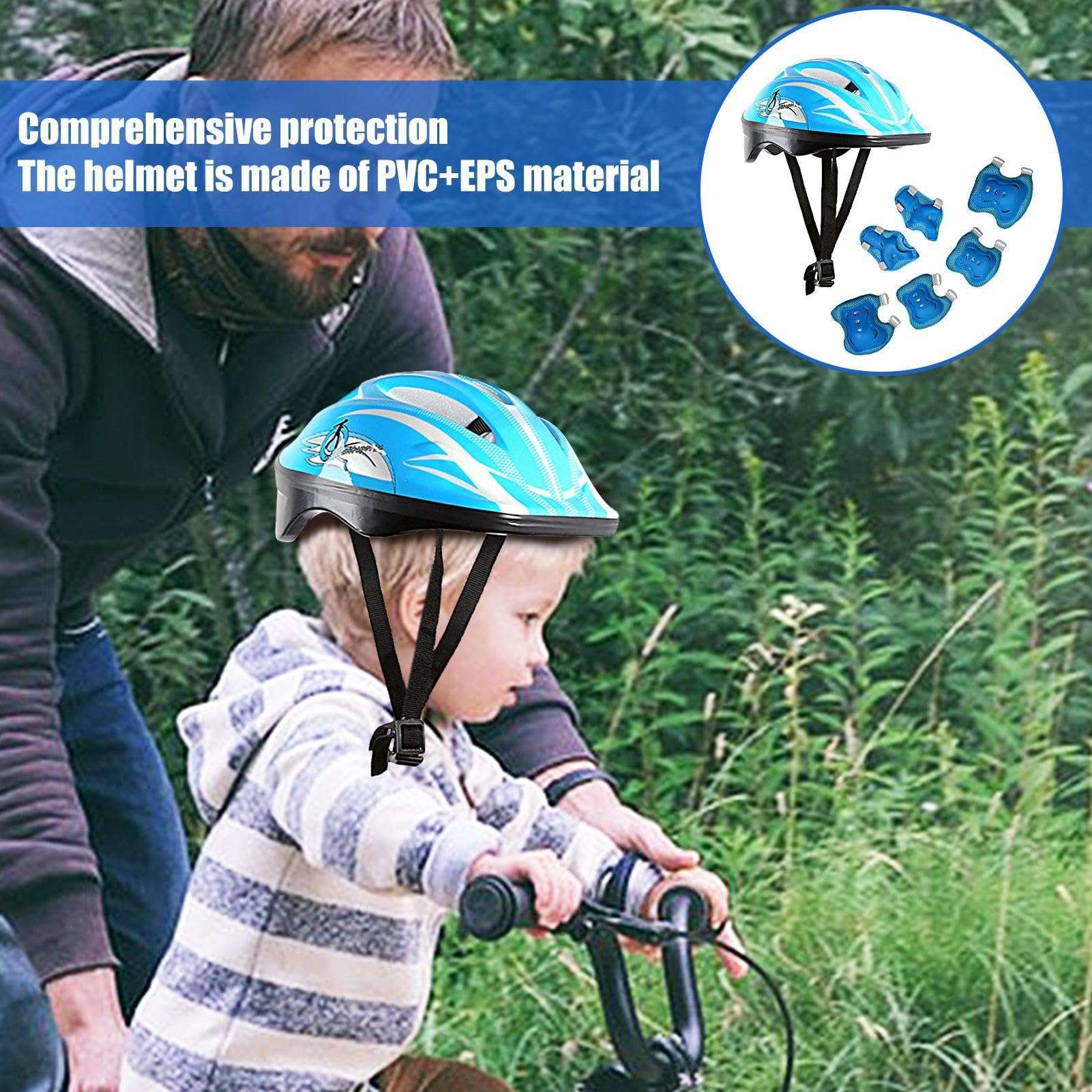 Fahrradhelm-Set Für Kinder Inkl. Knieschoner – Verstellbarer Rundumschutz Für Skateboard, Roller & Fahrrad