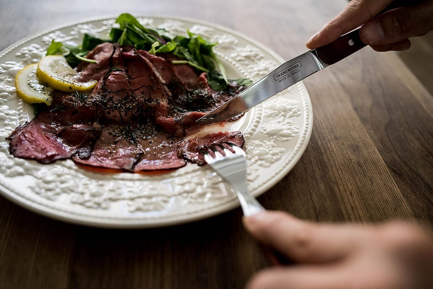 toramontexi-na EU Style Steak Knives, 22.5 cm, Red, 34618074