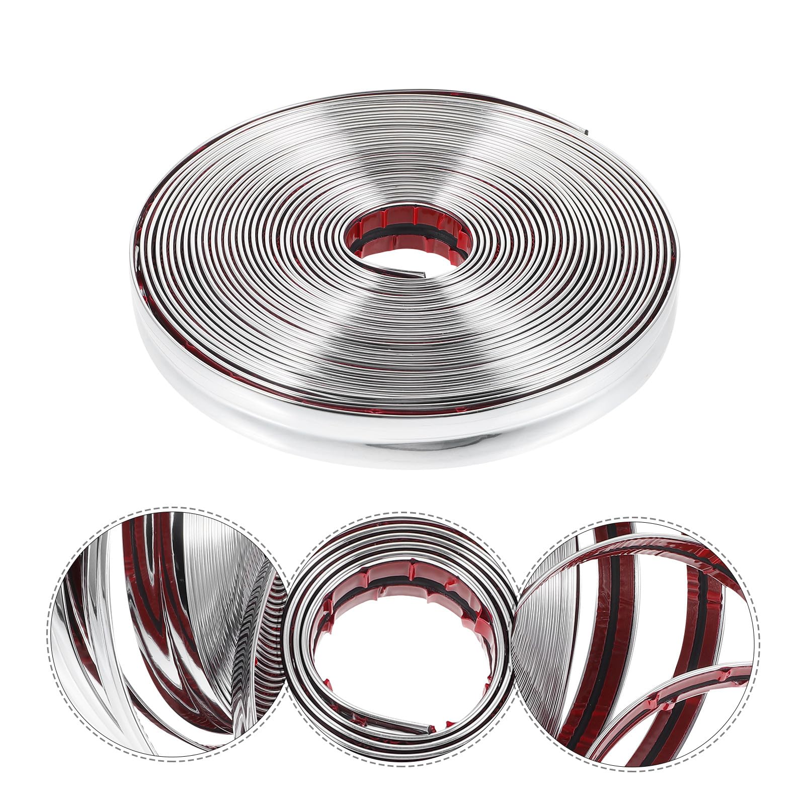 GALPADA Moldura Autoadhesiva y Flexible para Pared de Pvc en Color Plata, Protección de Esquinas para Baño y Sala, Fácil de Pegar y Decorar