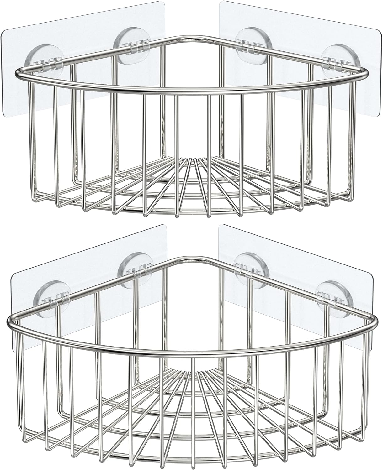 SMARTAKE 2Pack Corner Shower Caddy Deep Basket Design