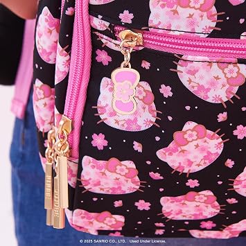 JuJuBe x Hello Kitty Zealous Diaper Backpack with 14 Pockets, Changing Pad