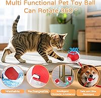 Vista 2 de 2025 New 3Pack Cat Ball Kitten Toys for Indoor Interactive Kitty Ball Toy Speedy Tail 360° Automatic Rolling(Red Grey Green)