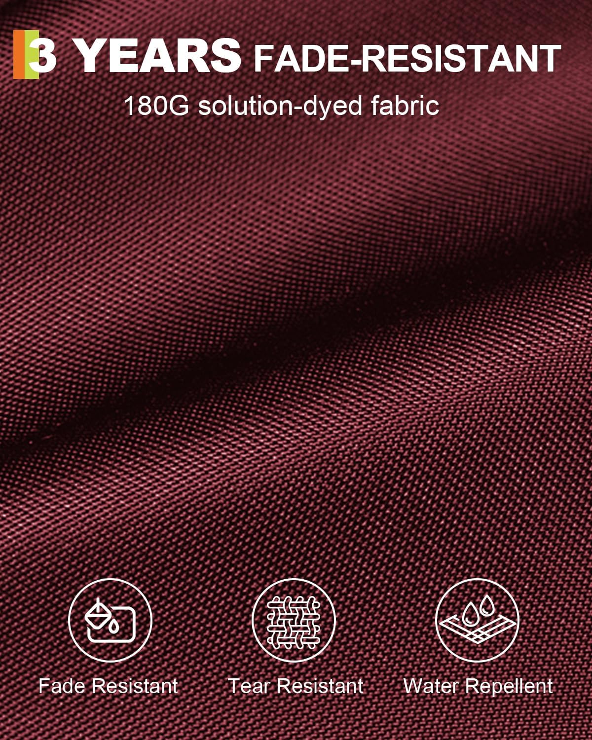 13FT Large Patio Umbrella, Double-Sided Outdoor Umbrellas with Fade Resistant Canopy for Deck Pool Garden Backyard, Wine Red