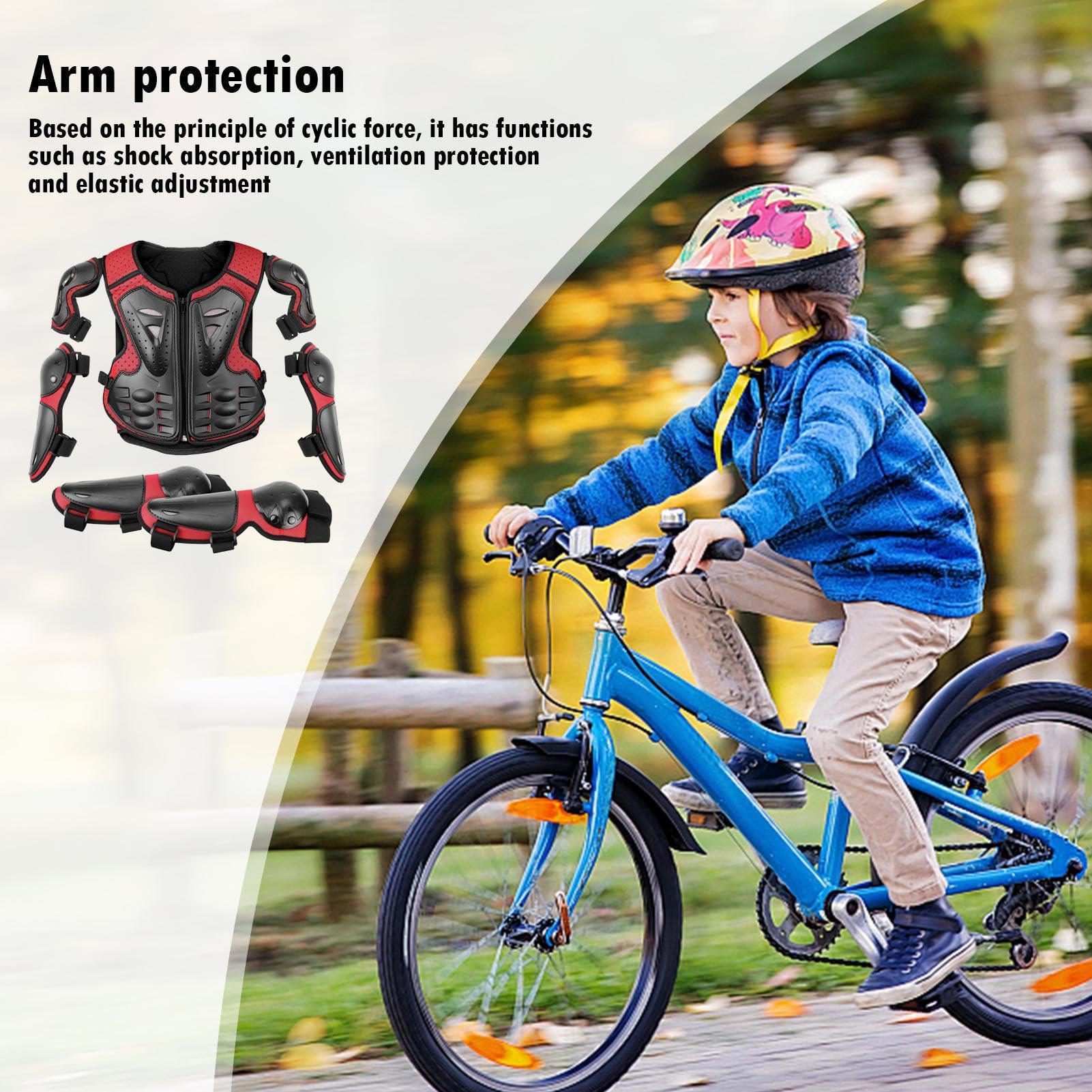 Kids Motorcycle Gear | Child Motorcycle Body Protector | Kids Motocross Riding Protector, with Knee Elbow Arm Shoulder Protection