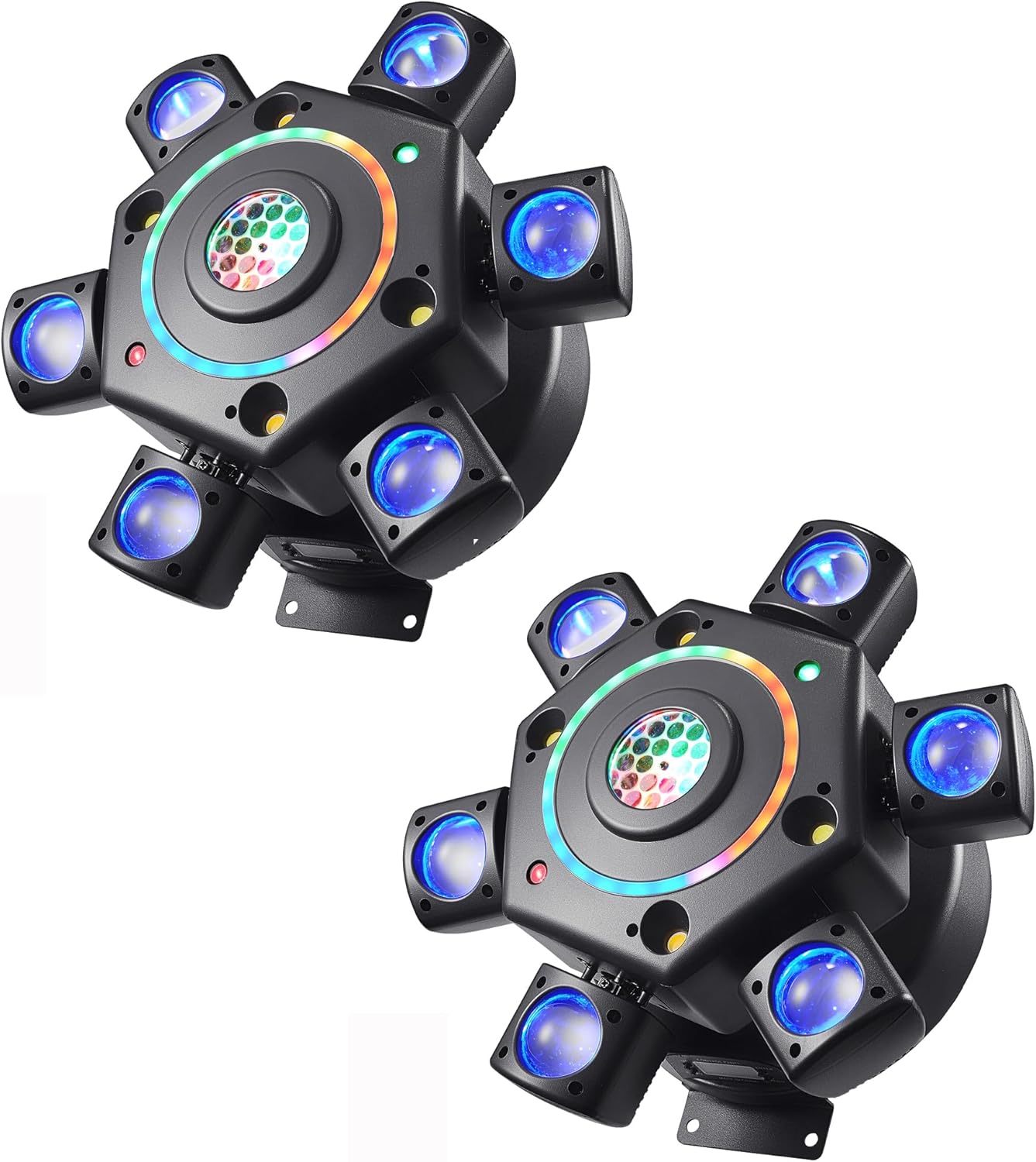 2 PCS Moving Head Dj Lights for Parties, Disco Stage Lights 7-in-1 LED RGBW 6 Arms with Mixed Lighting Effects,DJ Stage Lighting for Party Disco Club Wedding Bar