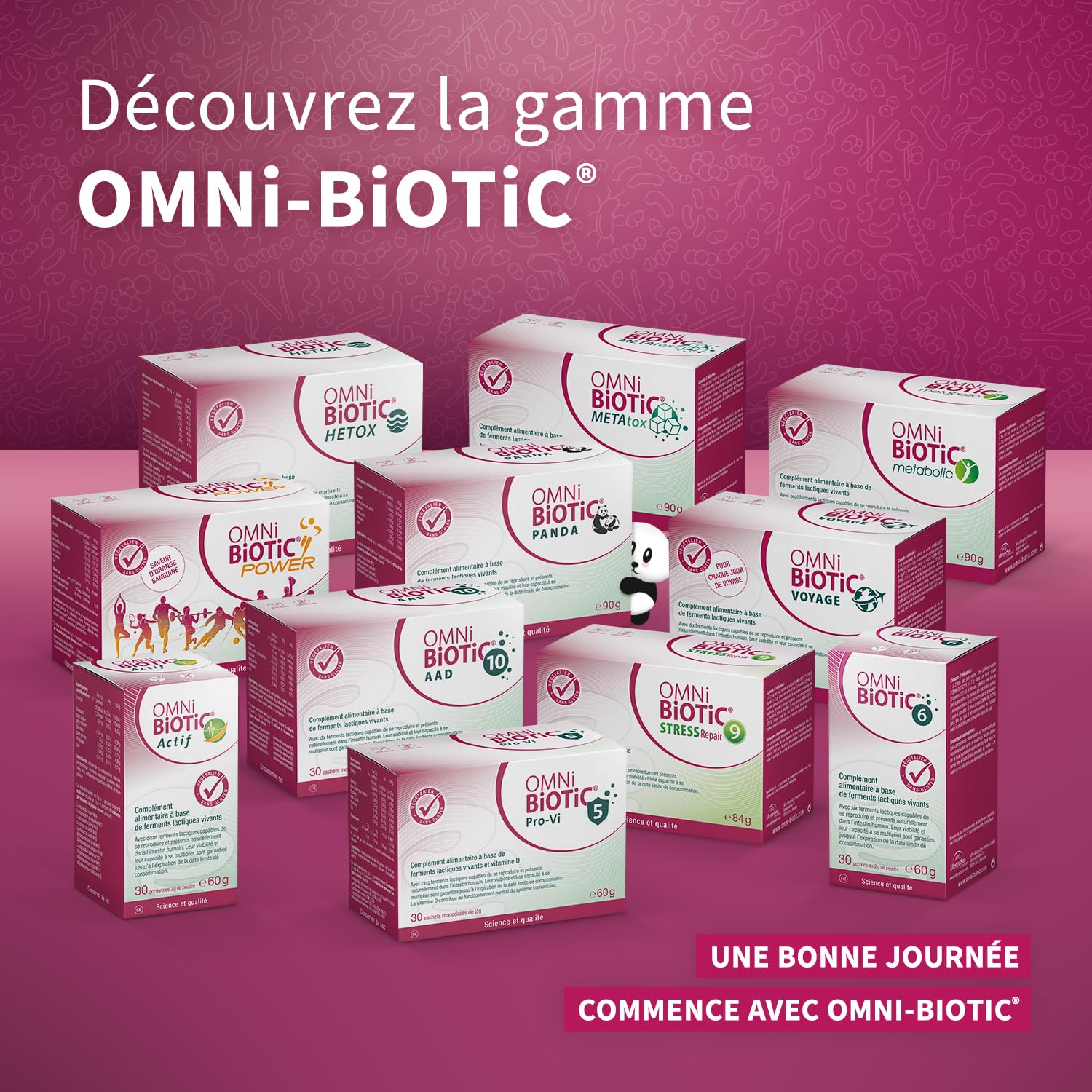 OMNi-BiOTiC metabolic | Probiotique | Métabolisme & Microbiote intestinal | 7 souches bactériennes | 3 milliards d’UFC par dose journalière | 30 sachets | En poudre