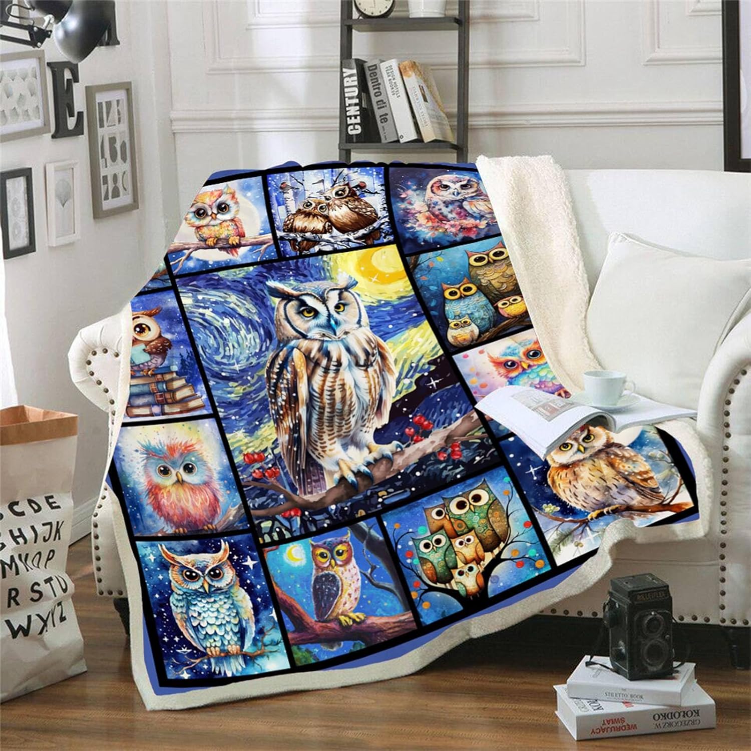 Whimsical Owl Quilted Blanket NCU0DV596