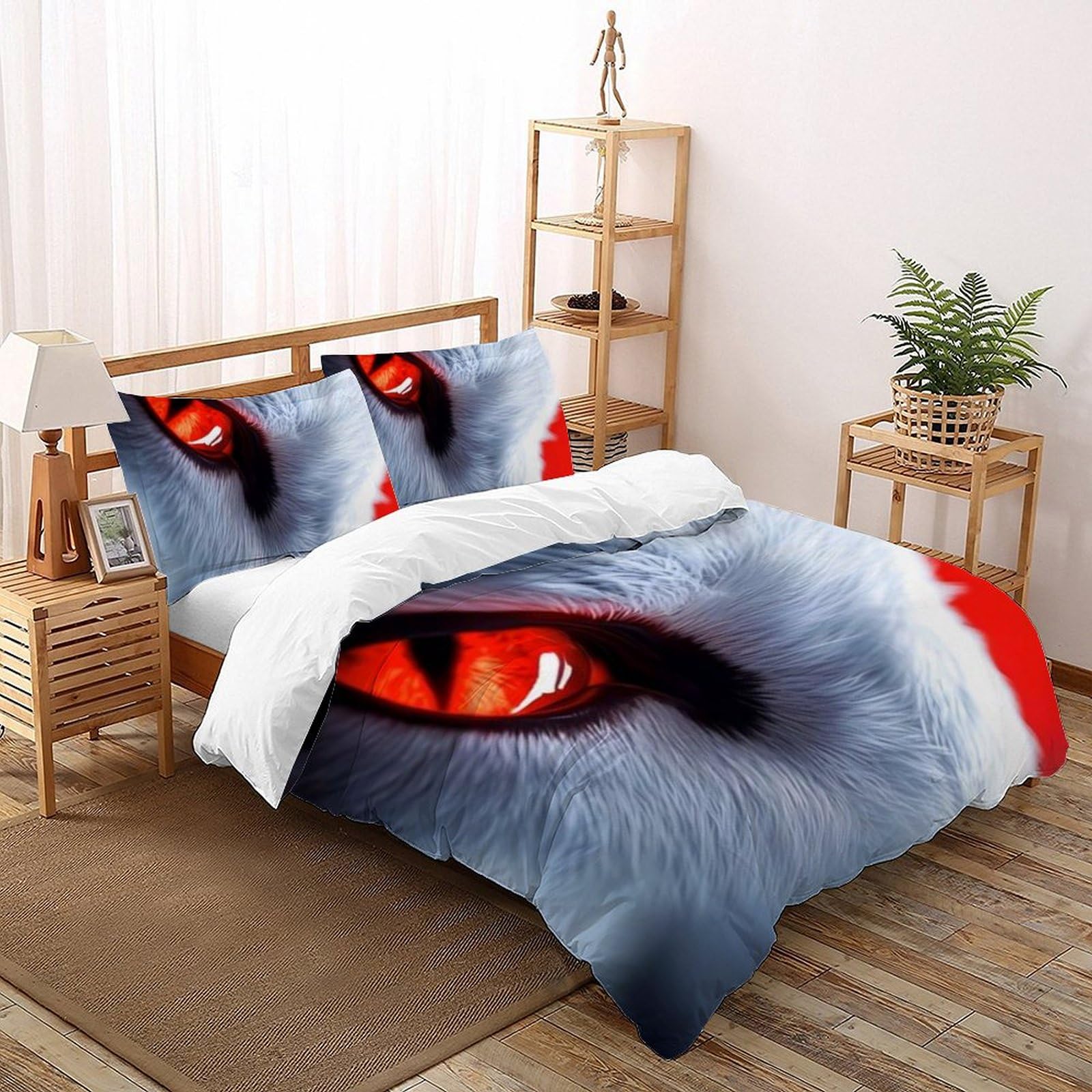 Housse de couette double animaux 200x200 microfibre lit fille avec fermeture éclair 3D