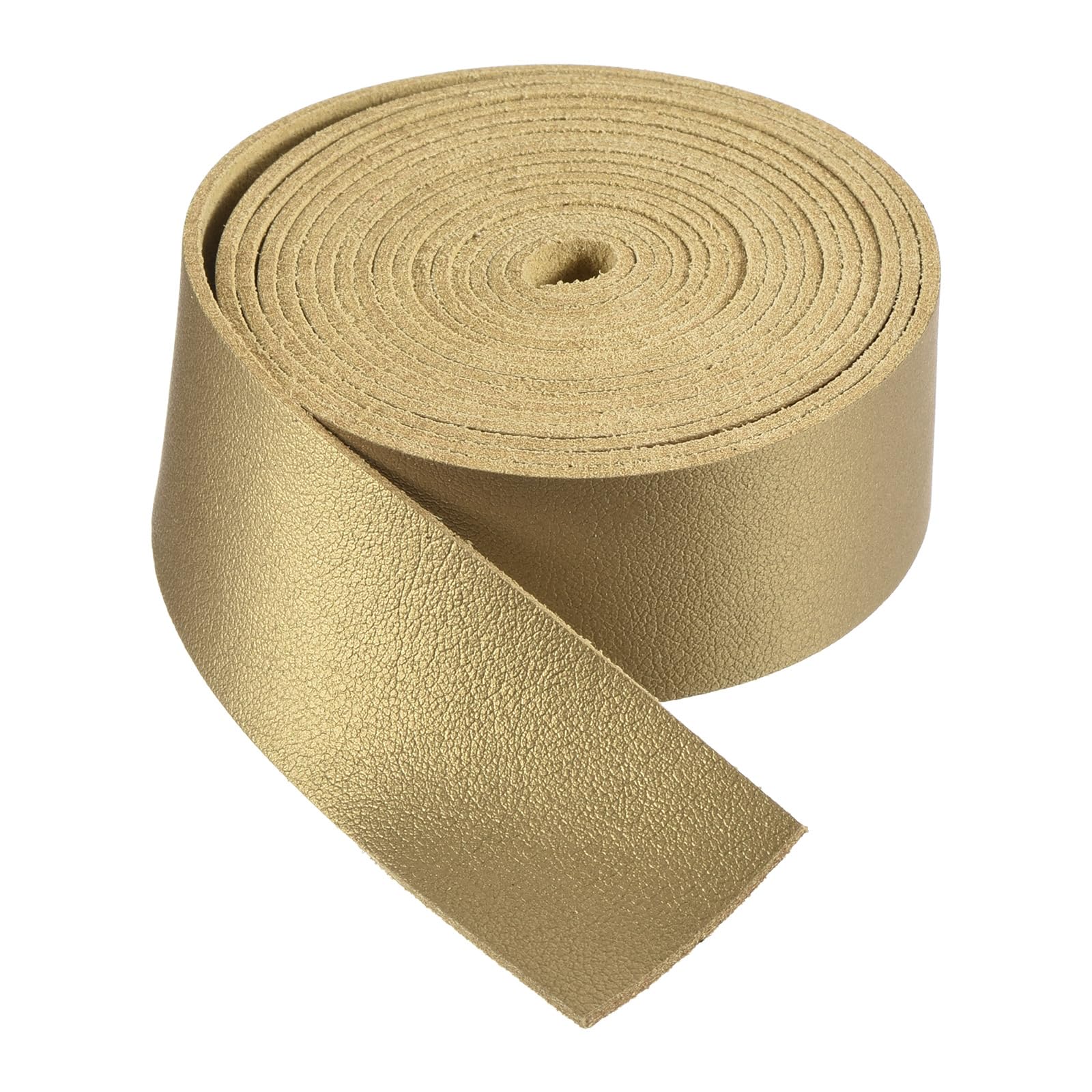 DMiotech Yellow Faux Leather Strap 1 Inch Wide 78 Inch Long Flat Leather Belt Strip 1.3mm Thick Single Sided Cord for Arts Craft DIY Traction Ropes