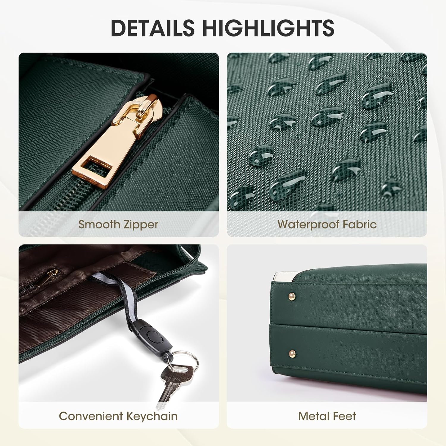 RAINSMORE Laptop Tote Bag for Women 15.6 Inch Large Women Work Bags Waterproof Business Office Teacher Bag Computer Briefcase - Image 7