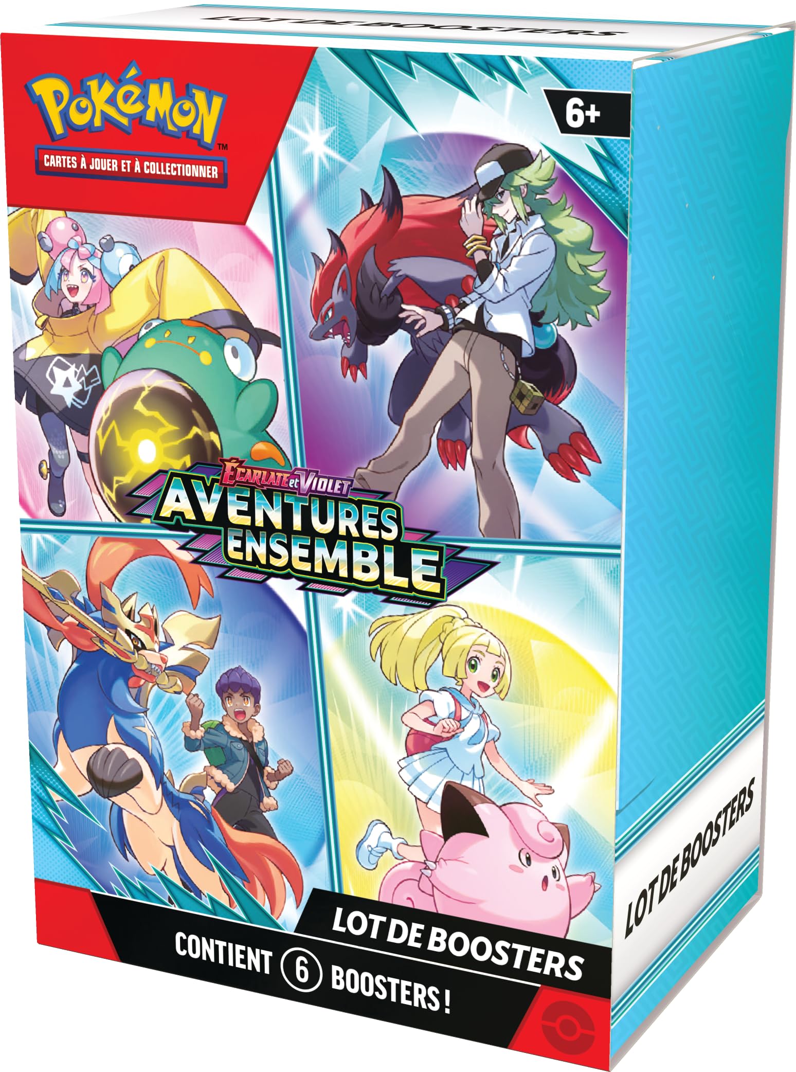 Pokémon: Lot de boosters Écarlate et Violet – Aventures Ensemble du JCC Pokémon (6 boosters)