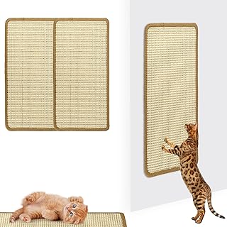 Katzenkratzmatte 2 Stück Kratzteppich Katze, Kratzbrett Katze, Sisal Kratzmatte, Katzen Kratzmatte, Sisal Teppich Katzen für Schützt Teppiche und Sofas (50 × 25 cm)