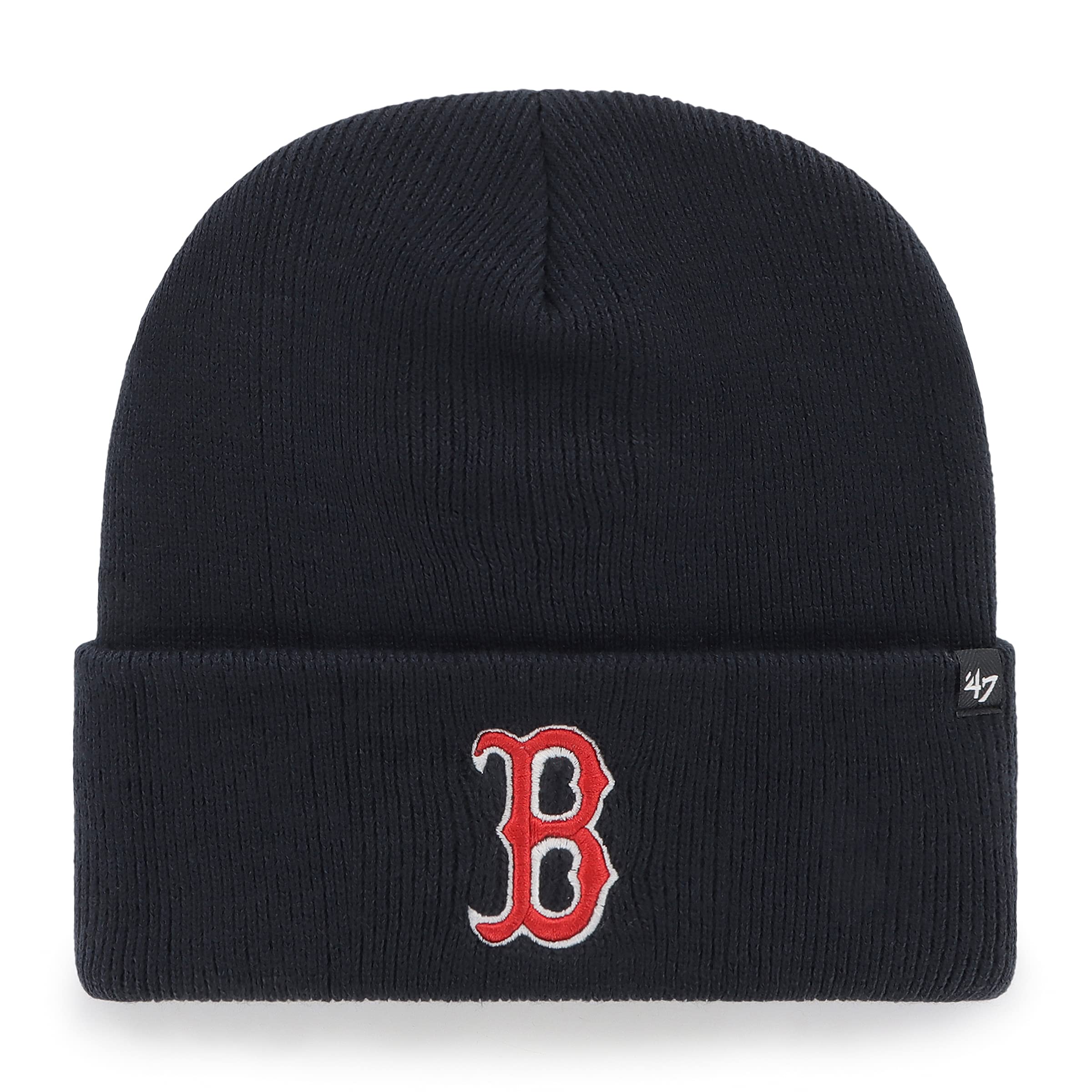 47 Boston Red Sox MLB Haymaker Unisex Beanie, Adjustable, Red Logo, Black