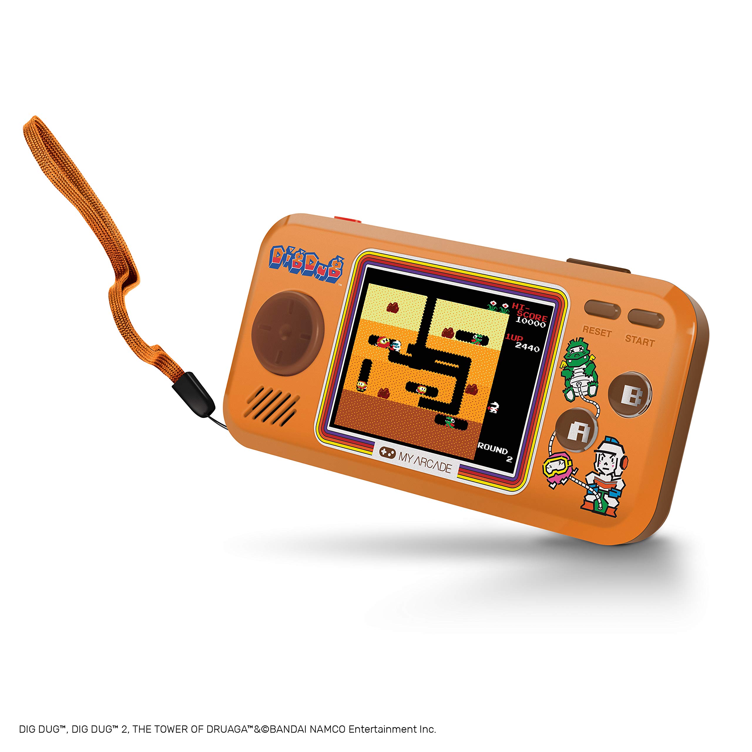 Amazon.com: My Arcade Pocket Player Handheld Game Console: 3 Built In  Games, Dig Dug 1 & 2, Tower of Druaga, Collectible, Full Color Display,  Speaker, Volume Controls, Headphone Jack, Battery or Micro