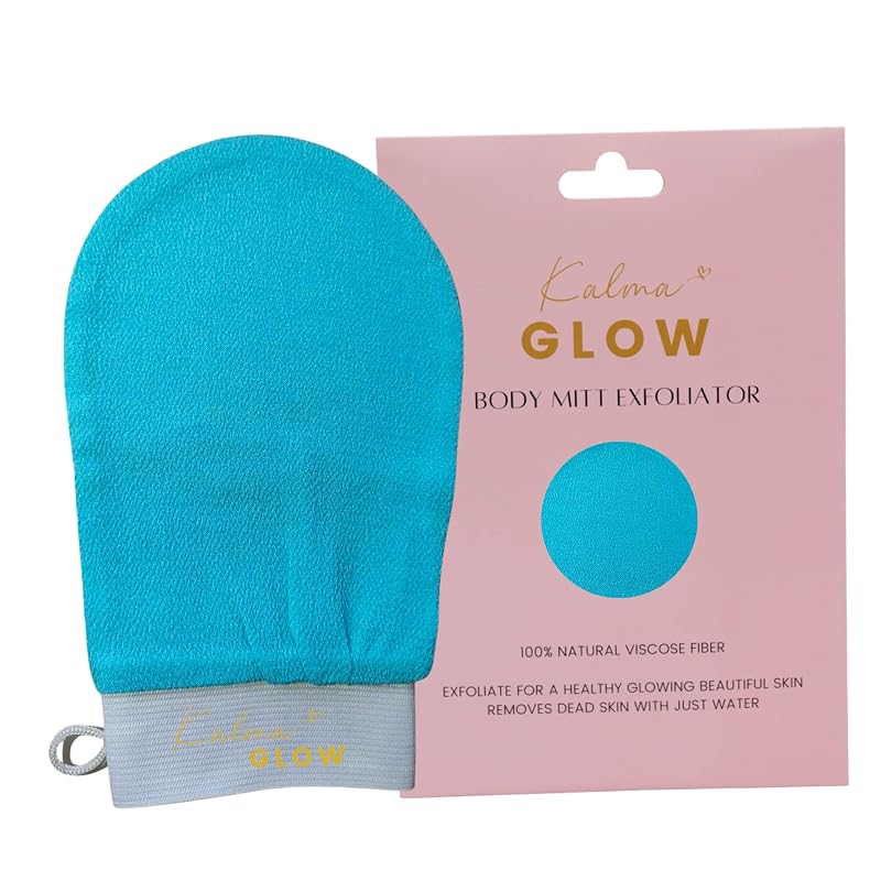 Kalma Glow Luva Esfoliante Corporal de Viscose na Cor Teal