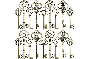 100 Pieces Vintage Skeleton Key Set Charms