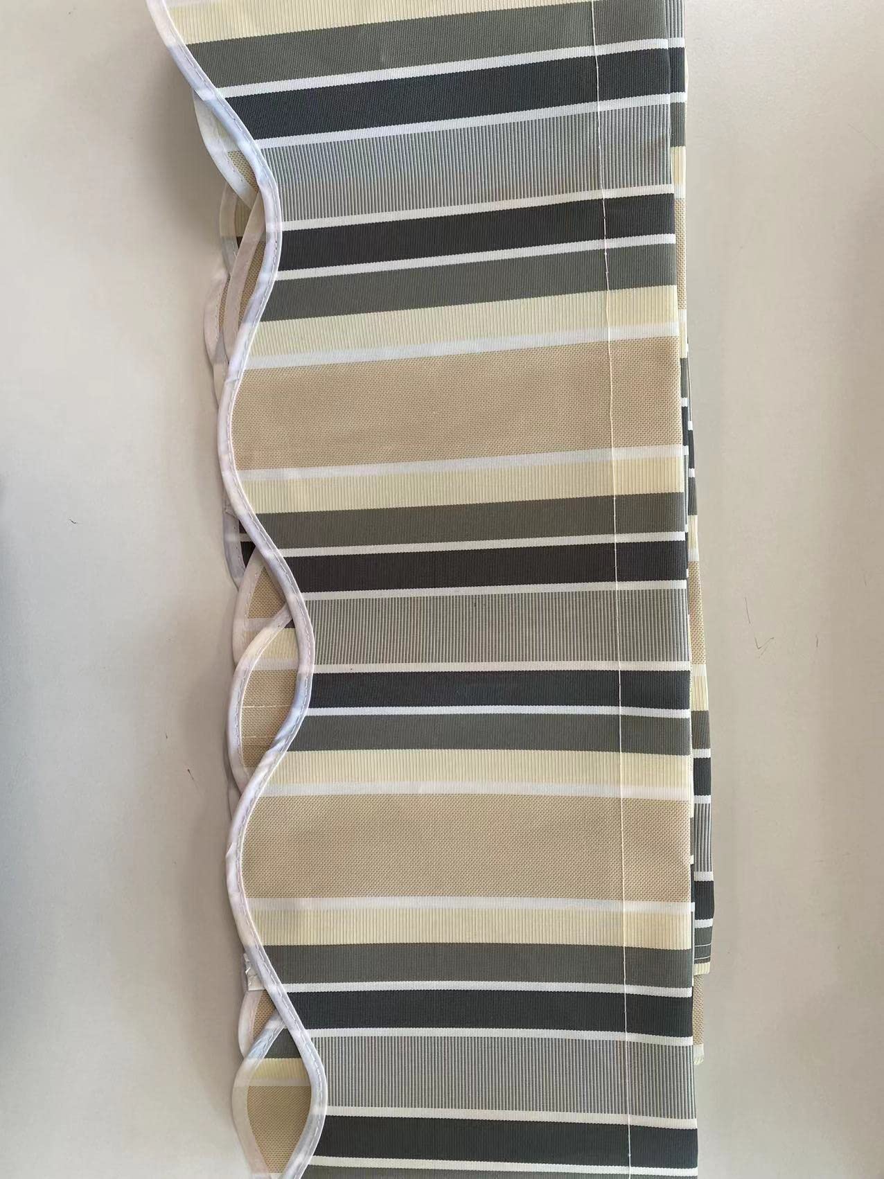 VANA SPD089 Volant de store de 4 m Tissu de rechange pour store banne Protection solaire à volant, seulement cousu, dimensions 3,83 x 0,21 m