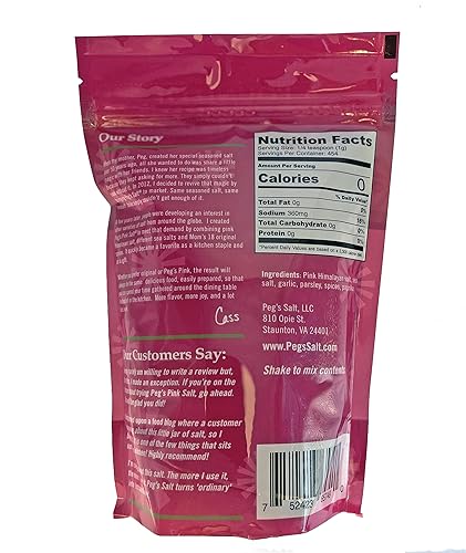 Pegs - Sal rosa gourmet del Himalaya rosa y sal marina con hierbas y especias 1 libra