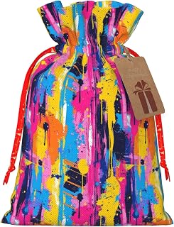 Gift Bag Reusable Wrapping Bag For Holiday Party,Graffiti Street Art (12)