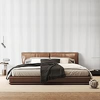 Vista 7 de TONOR Paquete de 8 paneles acústicos grandes de 47.2 x 23.6 x 0.35 pulgadas, paneles autoadhesivos a prueba de sonido, paneles decorativos Blanco