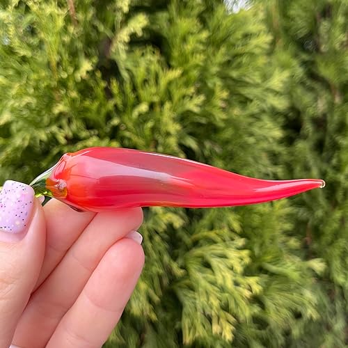 Miniatura 2 de Glass Chili Pepper Figurine – Fused Miniature Sculpture – Collectible Kitchen Ornament – Unique Gift for Chefs, Foodies & Home Décor