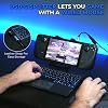 DeckTop with Splitter - Steam Deck Keyboard and Bluetooth Trackpad Mouse with Multicolor LED Laptop Accessories for Valve Linux PC Gaming Accessories Steam Deck/ROG Ally