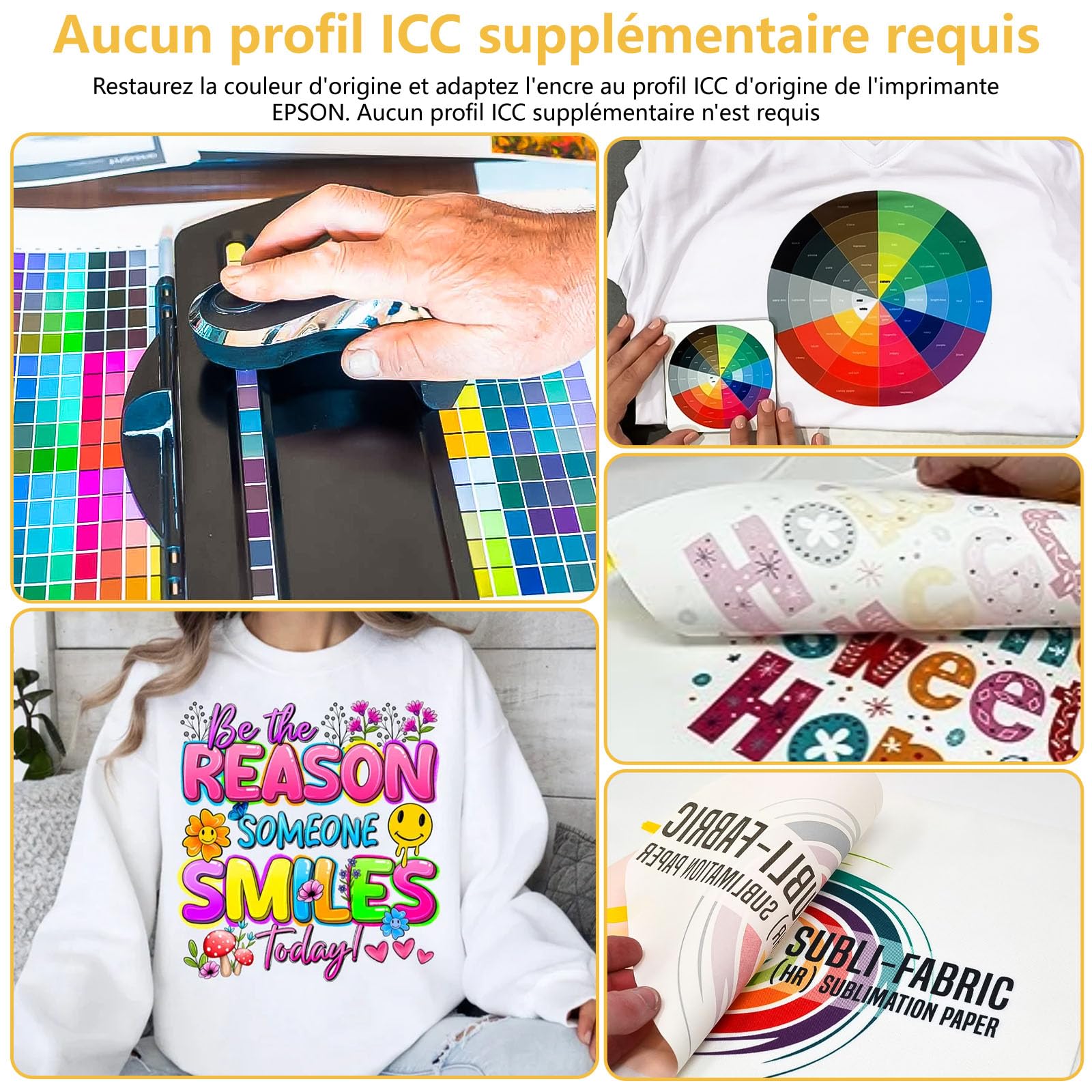 Encre de Sublimation pour Epson 2810 ET-2850 2830 2815 4810 Compatible EPSON ECOTANK imprimante (Remplissage Automatique/sans ICC/Anti-UV)