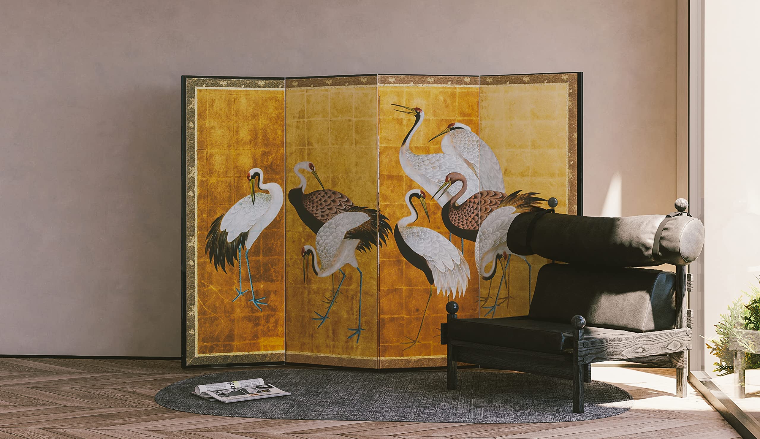 老舗DECORATIVE CRAFTS アートデコ ゴールド屏風 パーテーション Amazon.com: HongFengtang Japanese Decorative Folding Screens