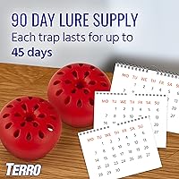 Vista 9 de Trampas para moscas de frutas Terro para interiores (paquete de 12) + suministro de señuelo para 540 días