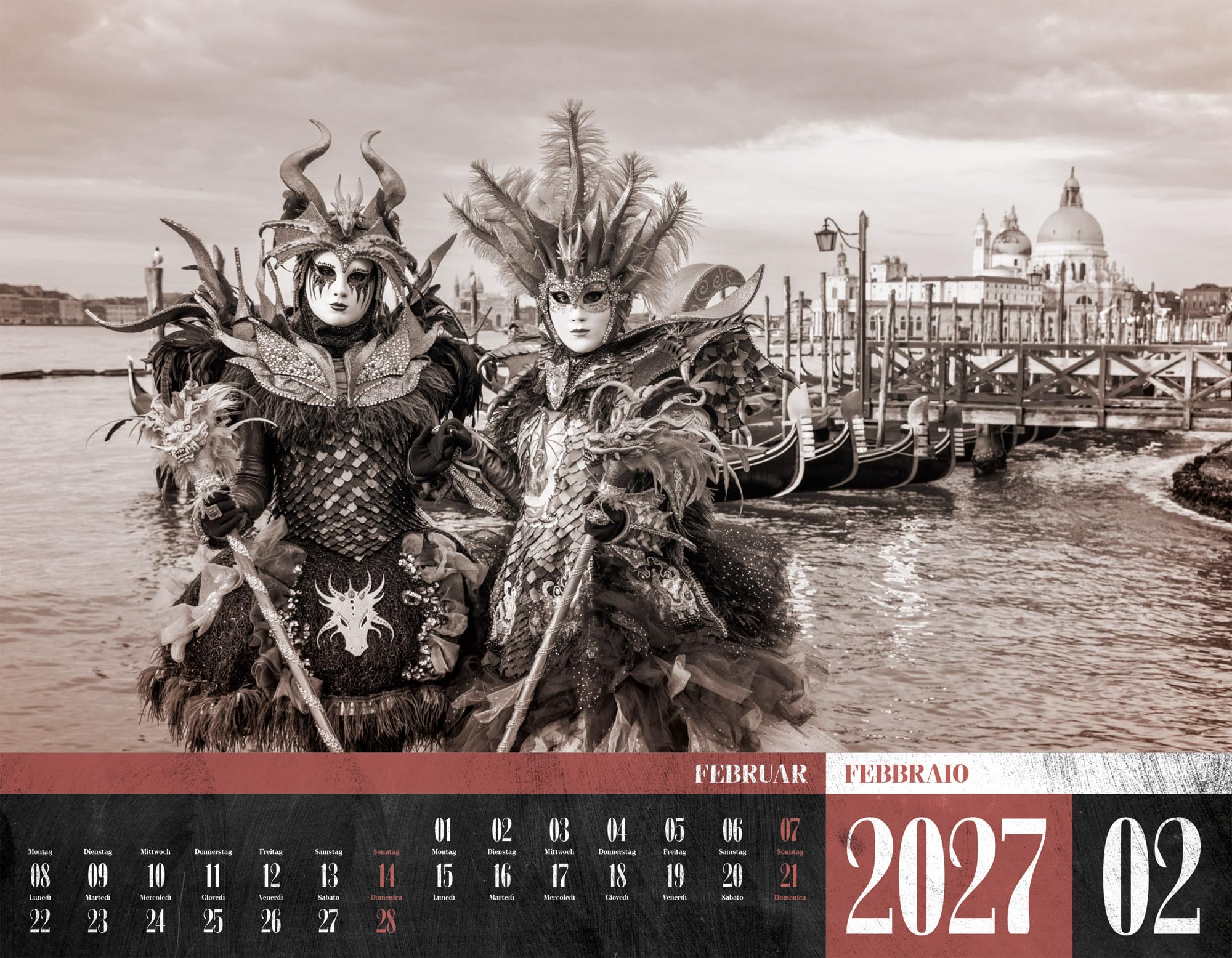 La Dolce Vita Kalender 2027 | Italienische Lebensart: Stimmungsvoller Italien-Kalender im großen Querformat (54x42 cm) | Fotos in Schwarz-Weiß/Sepia
