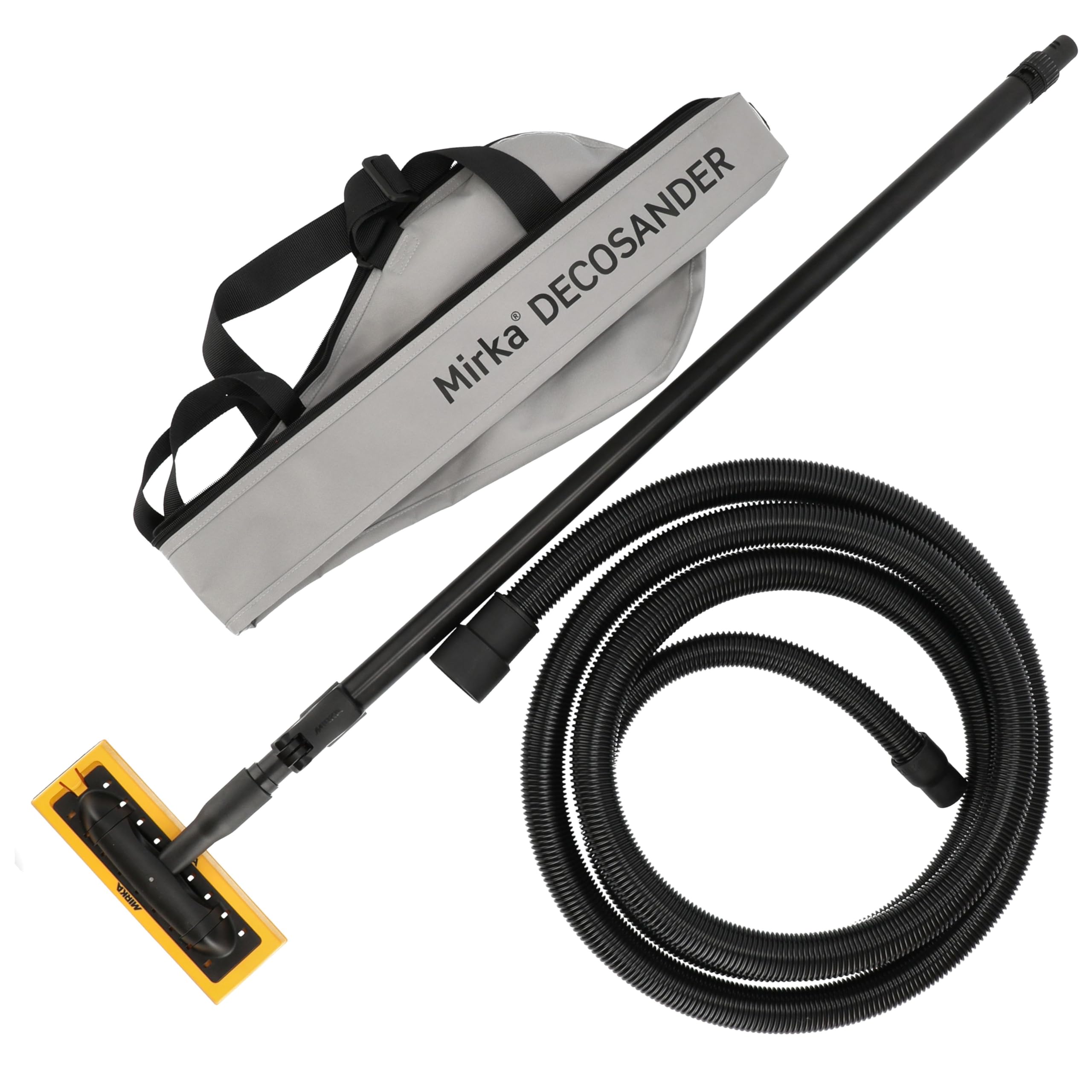 Mirka DecoSander pole sander for dust-free wall & ceiling finish, drywall, detail work/for 80x230mm sanding strips/Hook and loop fastener / 8393901011