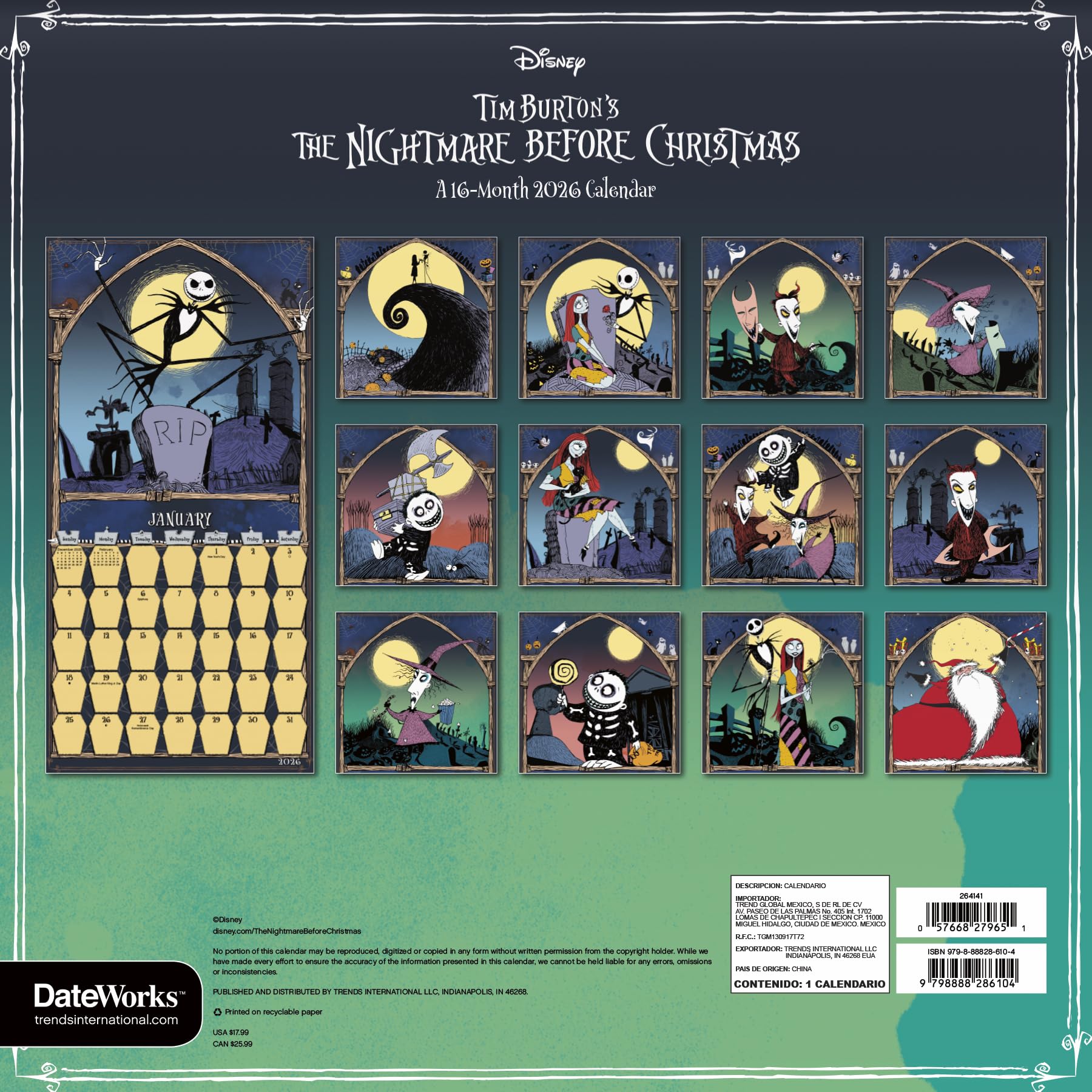 Amazon.com: Nightmare Before Christmas Calendar 2026